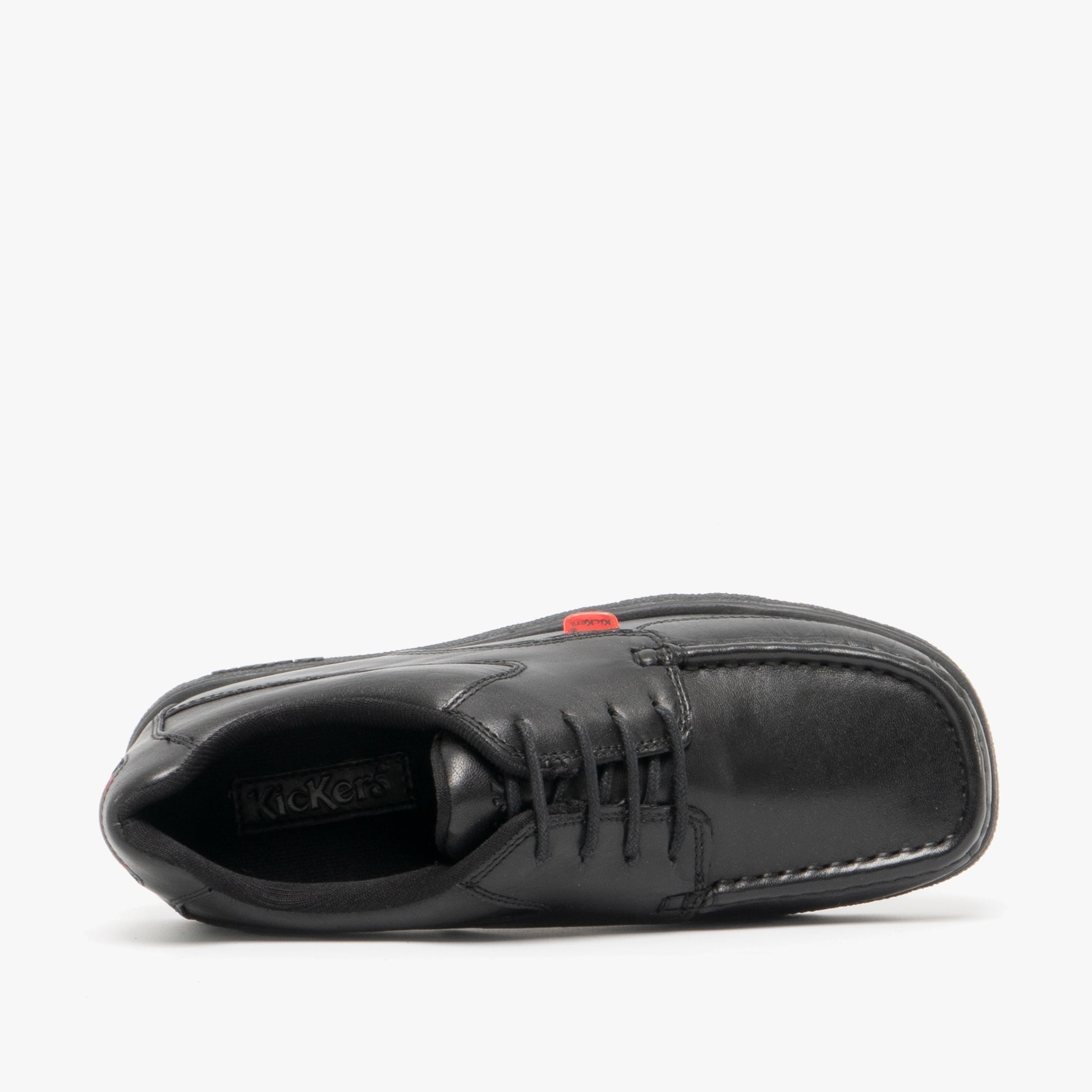 Kickers 114243 FRAGMA LACE 4 EYE Boys School Shoes Black