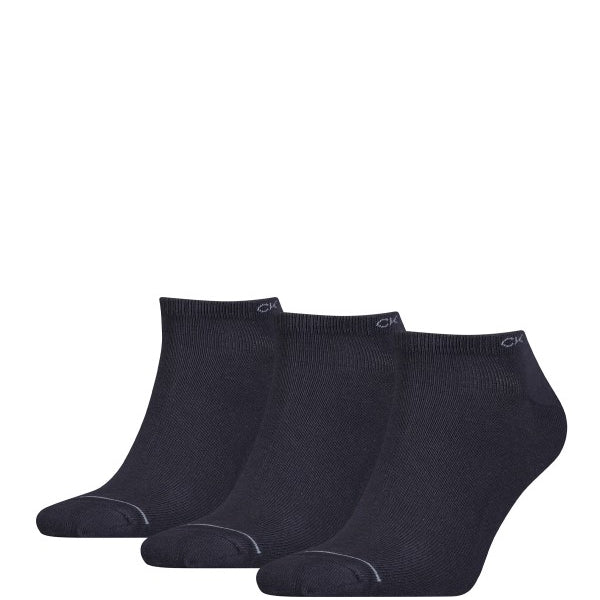 Calvin Klein 3 Pack Mens Ankle Trainer Socks Navy