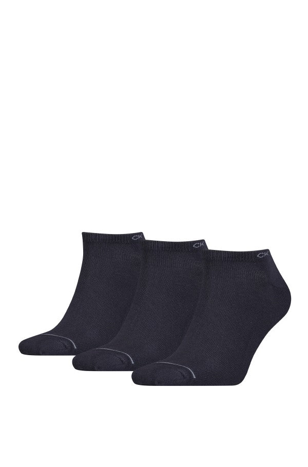Calvin Klein 3 Pack Mens Ankle Trainer Socks Navy