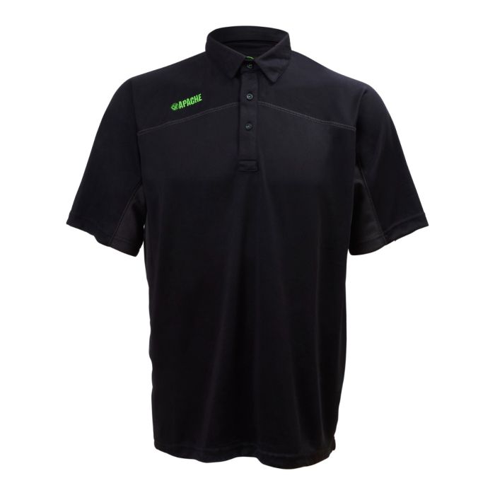 Apache LANGLEY Mens Polo Shirt Black Grey