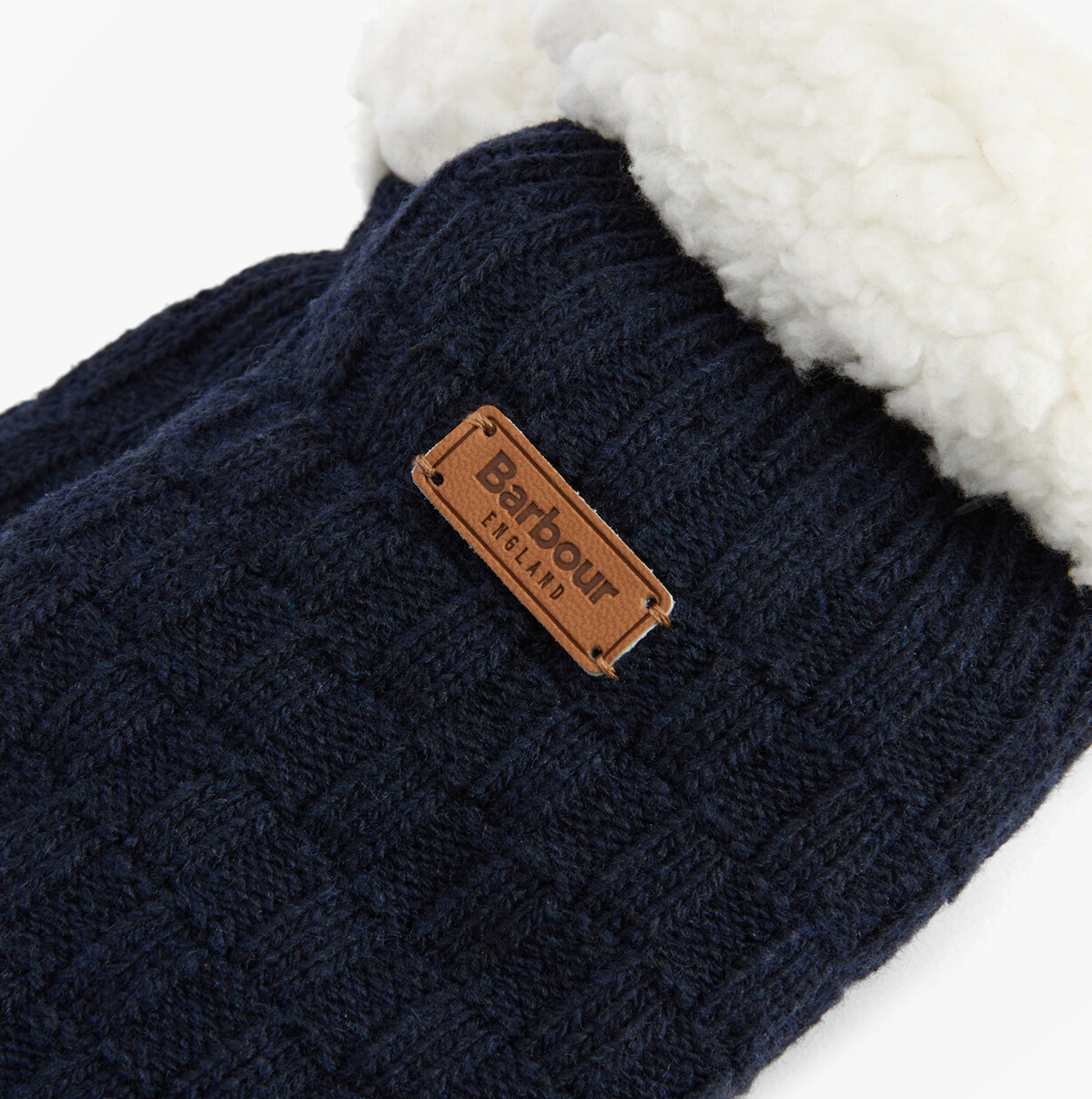 Barbour CABLE KNIT LOUNGE SOCKS Womens Socks Navy