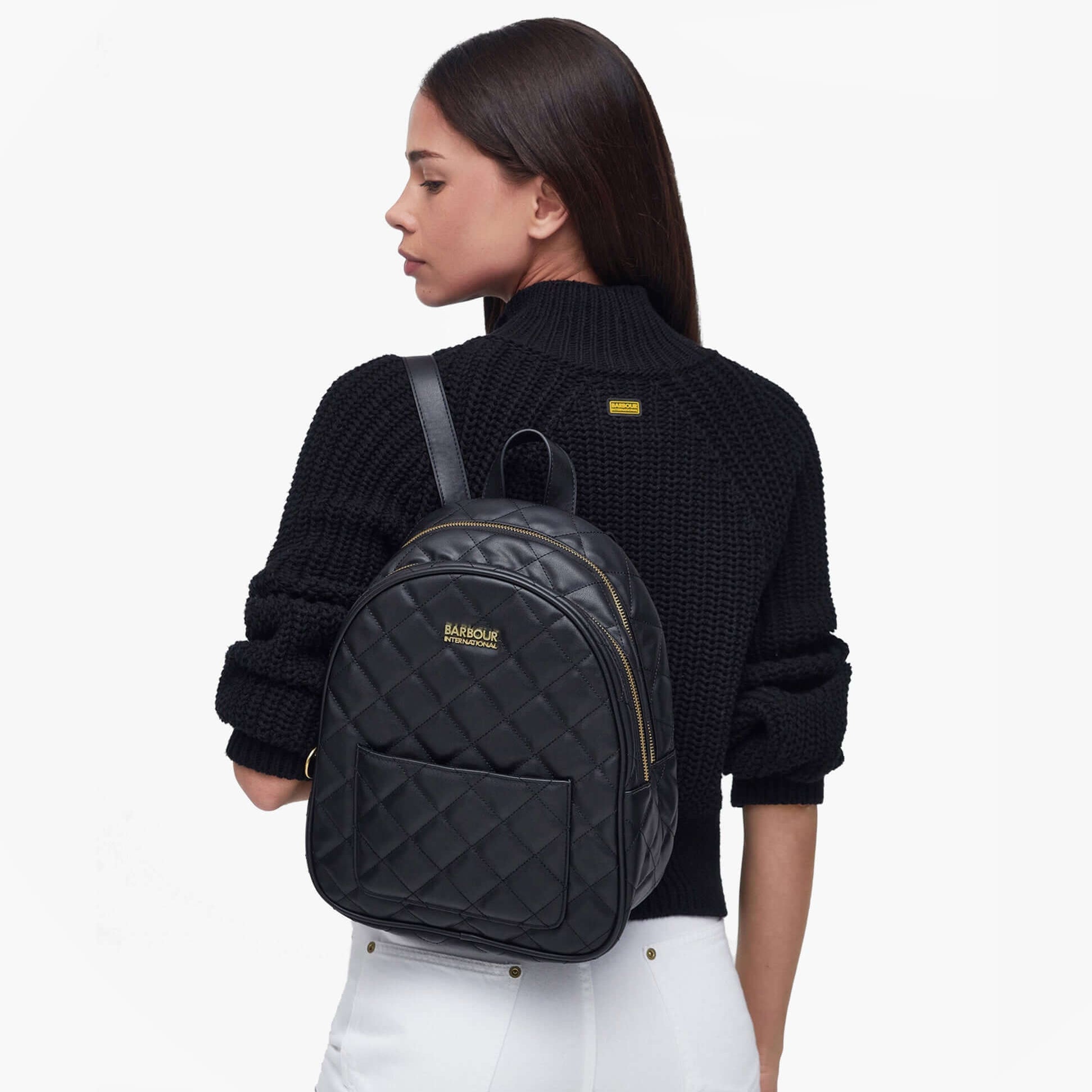 Barbour QUILTED UXBRIDGE Womens Backpack Black