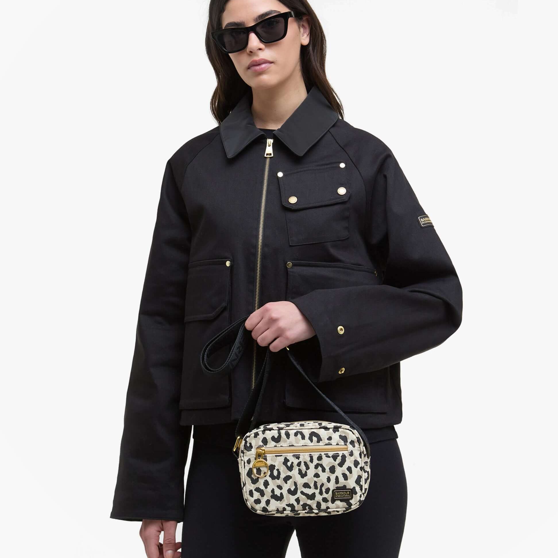 Barbour BOULEVARD MICRO Crossbody Bag Womens Jasmine Leopard
