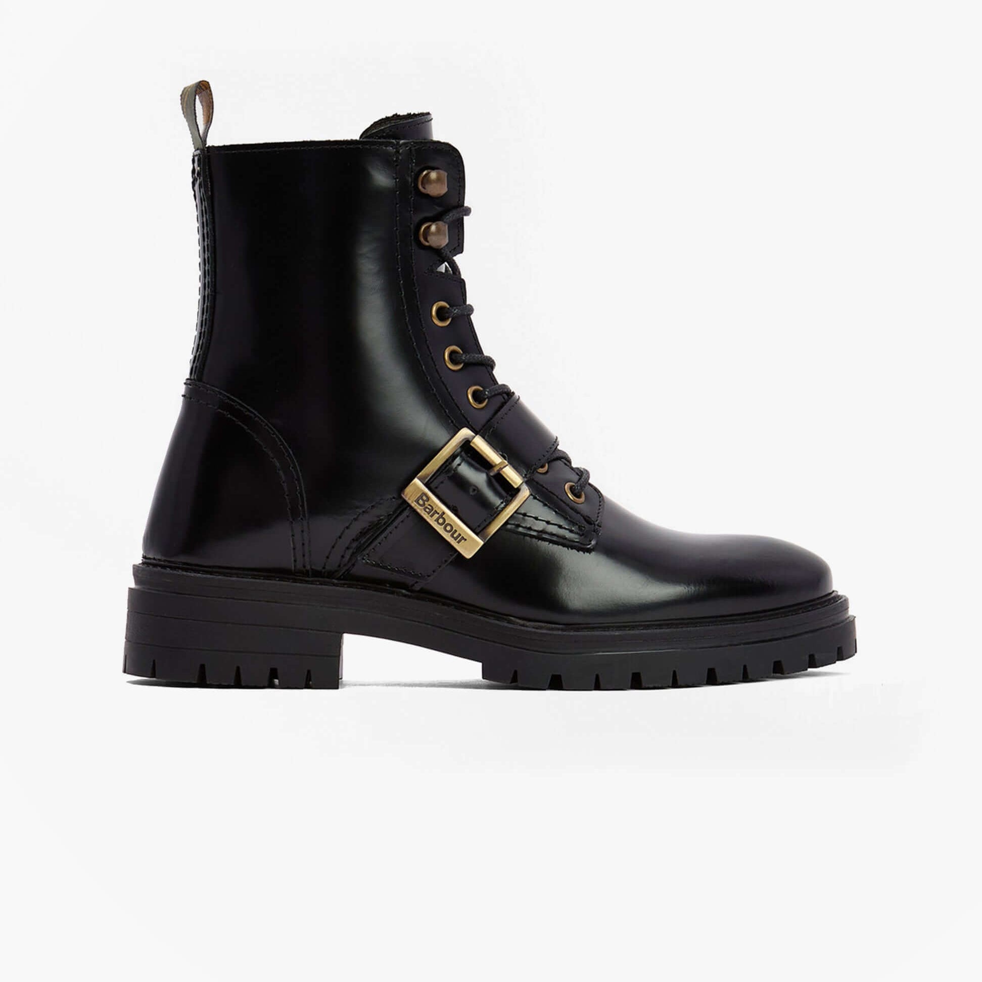 Barbour OUSEBURNE Womens Lace Up Boots Black Glace