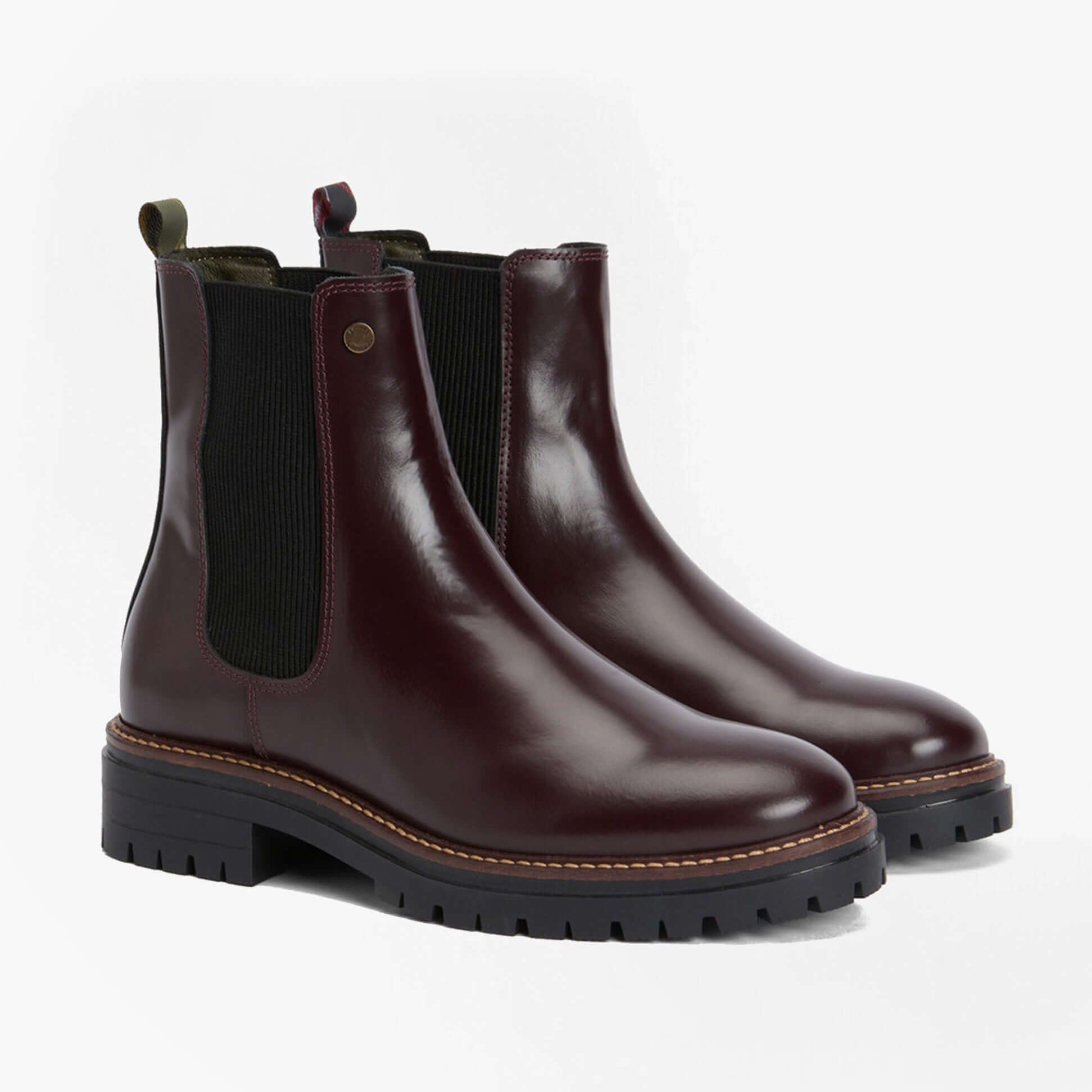 Barbour MARLA Womens Chelsea Boots Cherry Glace