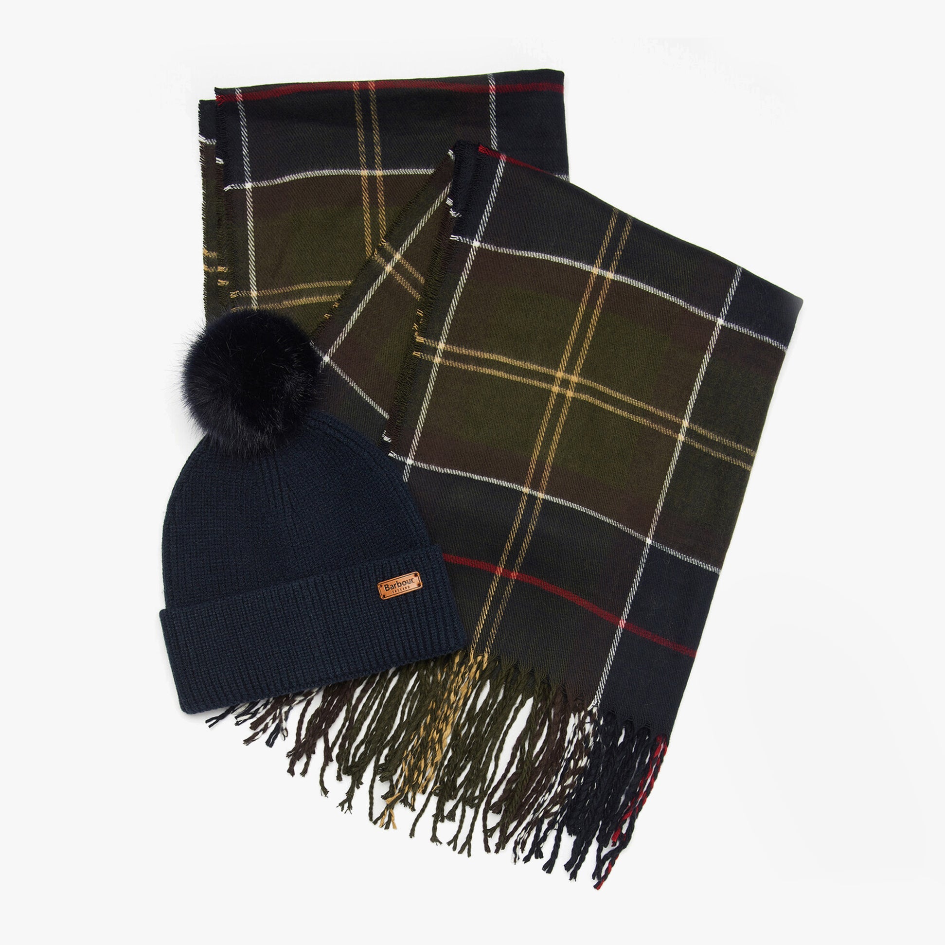 Barbour DOVER BEANIE & HAILES SCARF Womens Gift Set Classic