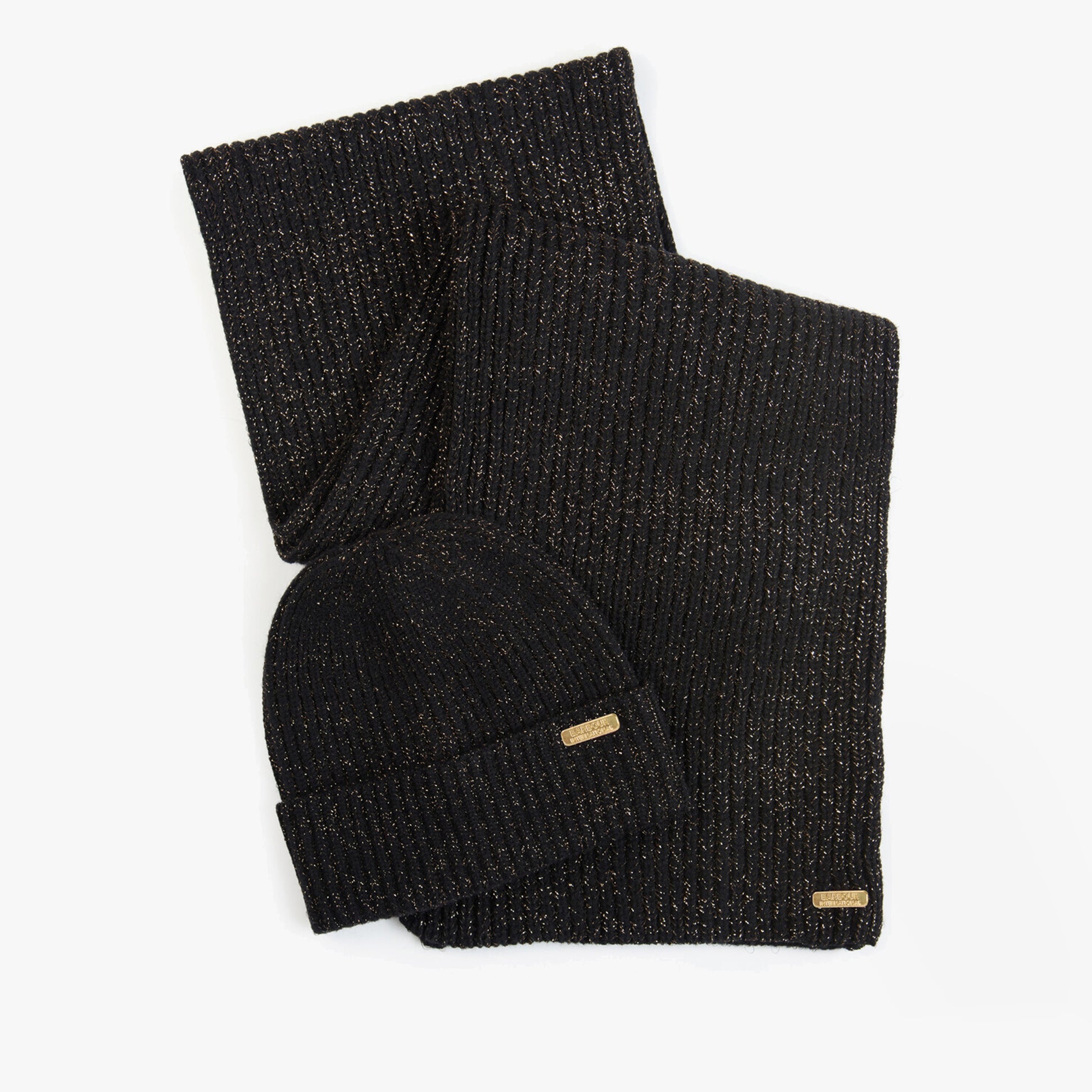 Barbour ESTORIL BEANIE & SCARF Womens Gift Set Black