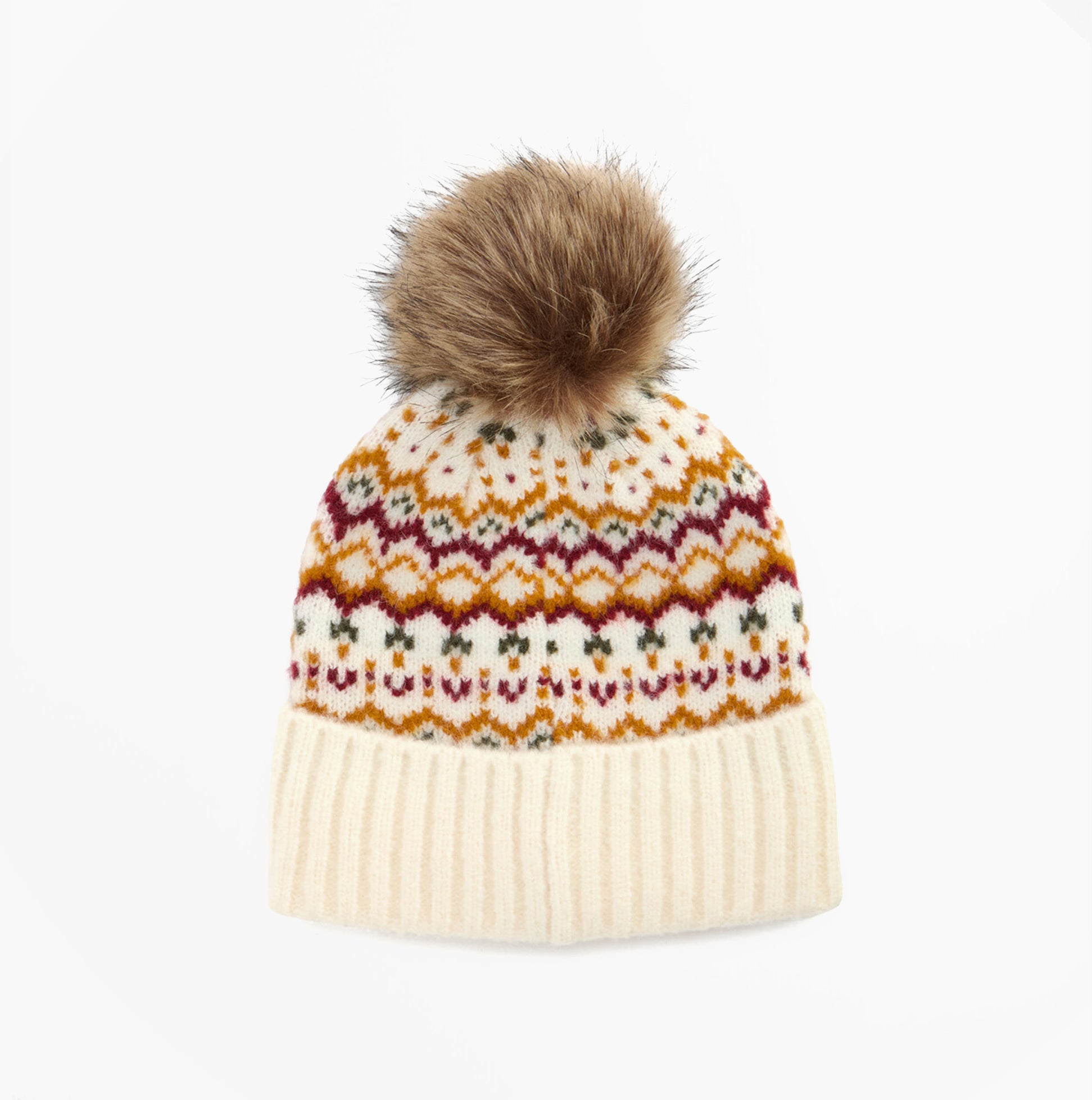 Barbour KINGSFORD FAIR ISLE Womens Beanie Cloud