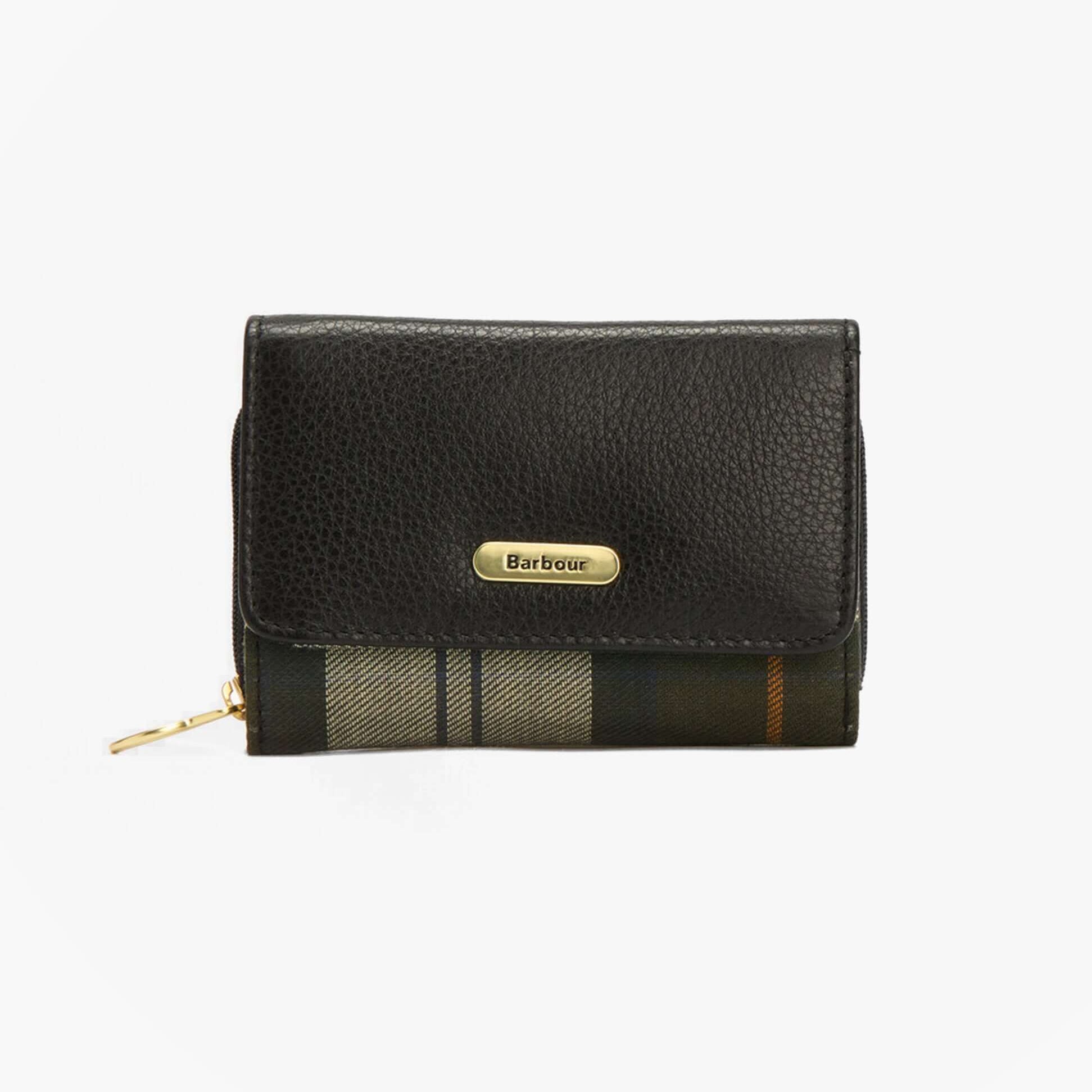 Barbour ROSA LEATHER French Purse Womens Black