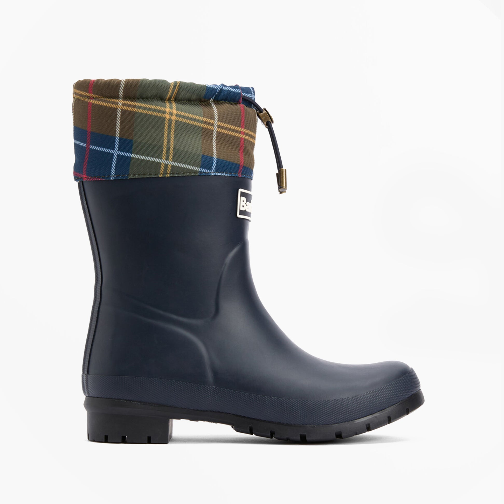 Barbour MOWBRAY Womens Mid Wellies Navy/Classic Tartan