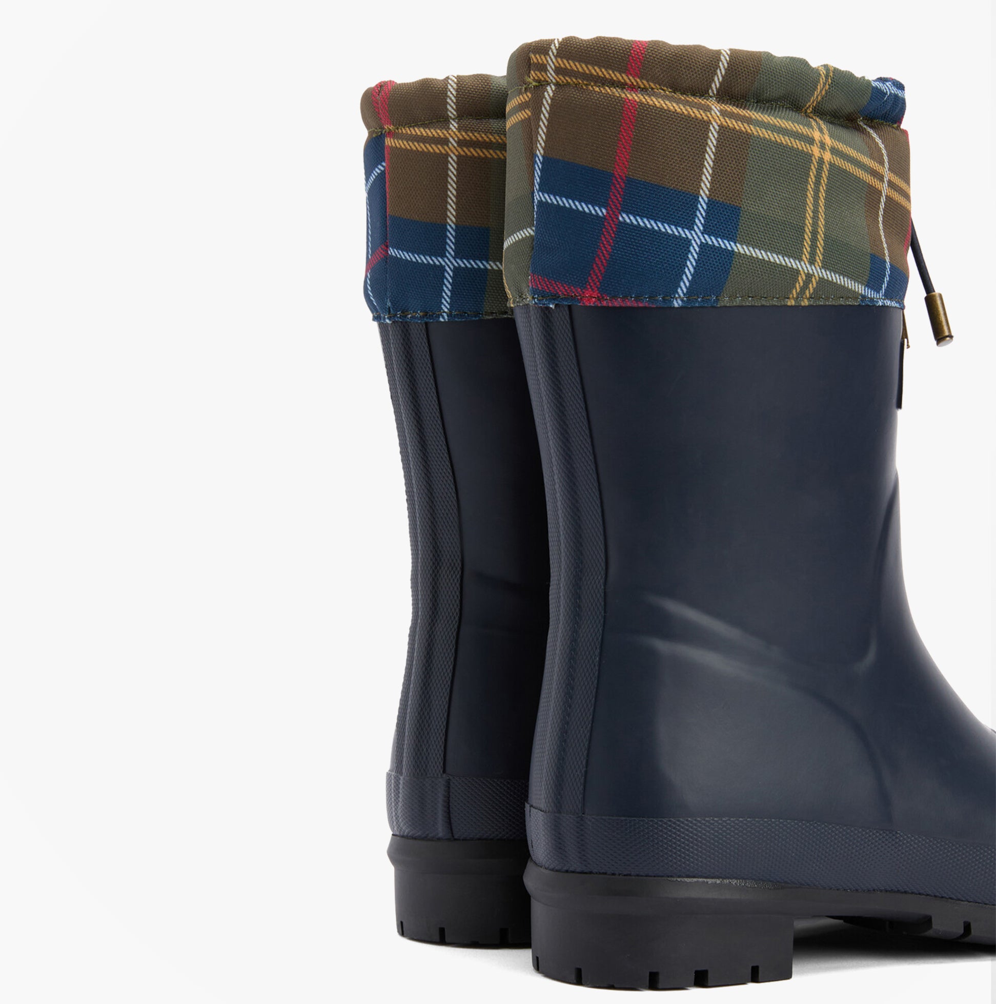 Barbour MOWBRAY Womens Mid Wellies Navy/Classic Tartan