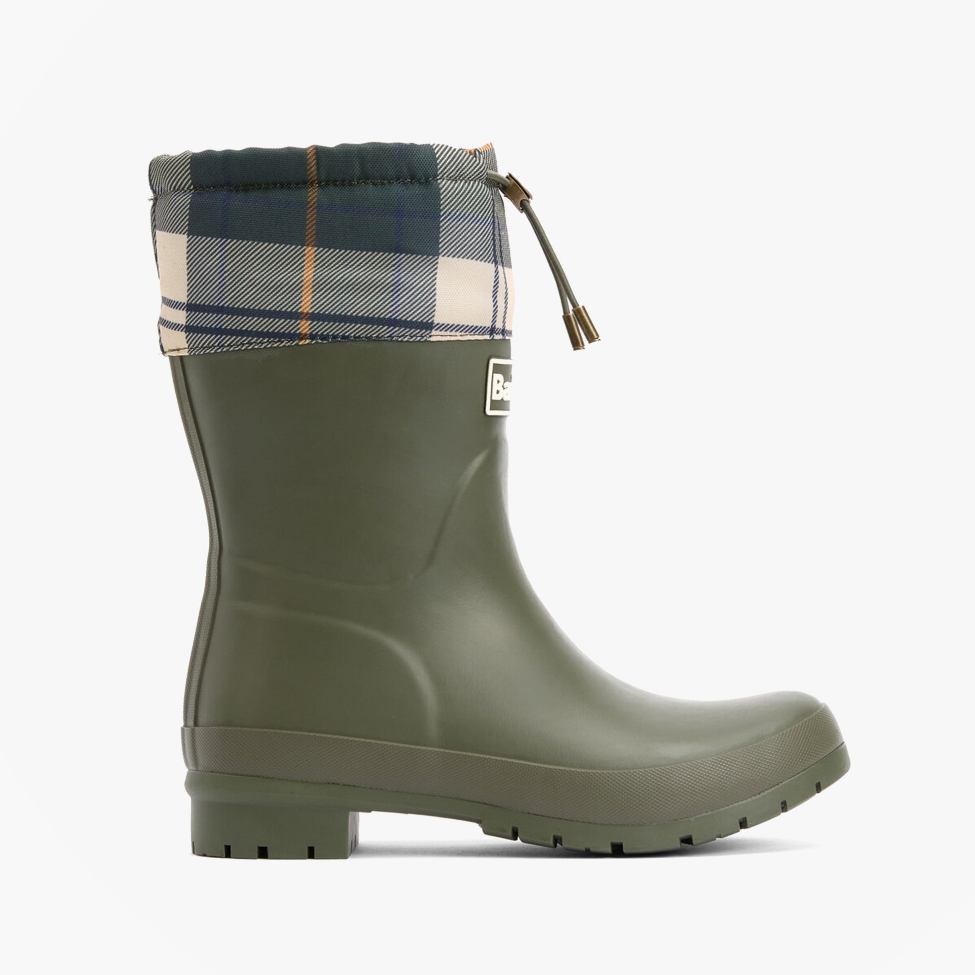 Barbour MOWBRAY Womens Mid Wellies Olive/Ancient Tartan
