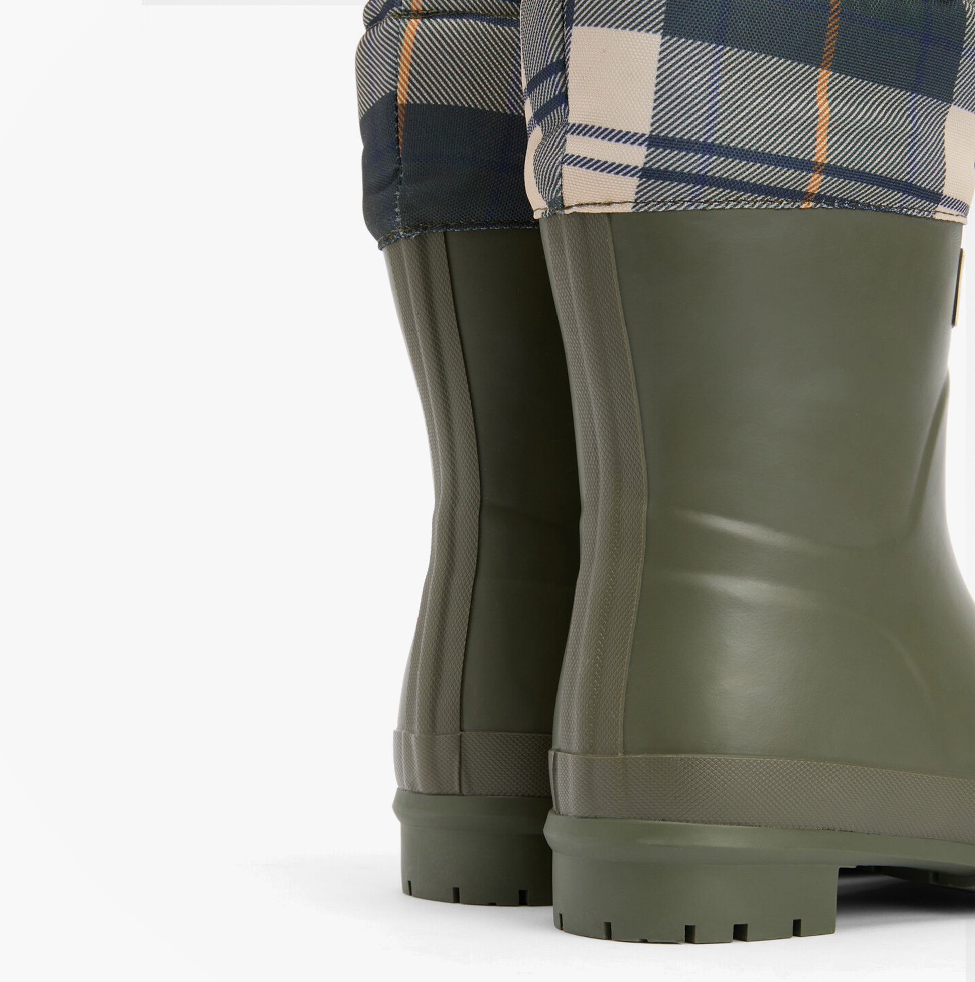 Barbour MOWBRAY Womens Mid Wellies Olive/Ancient Tartan
