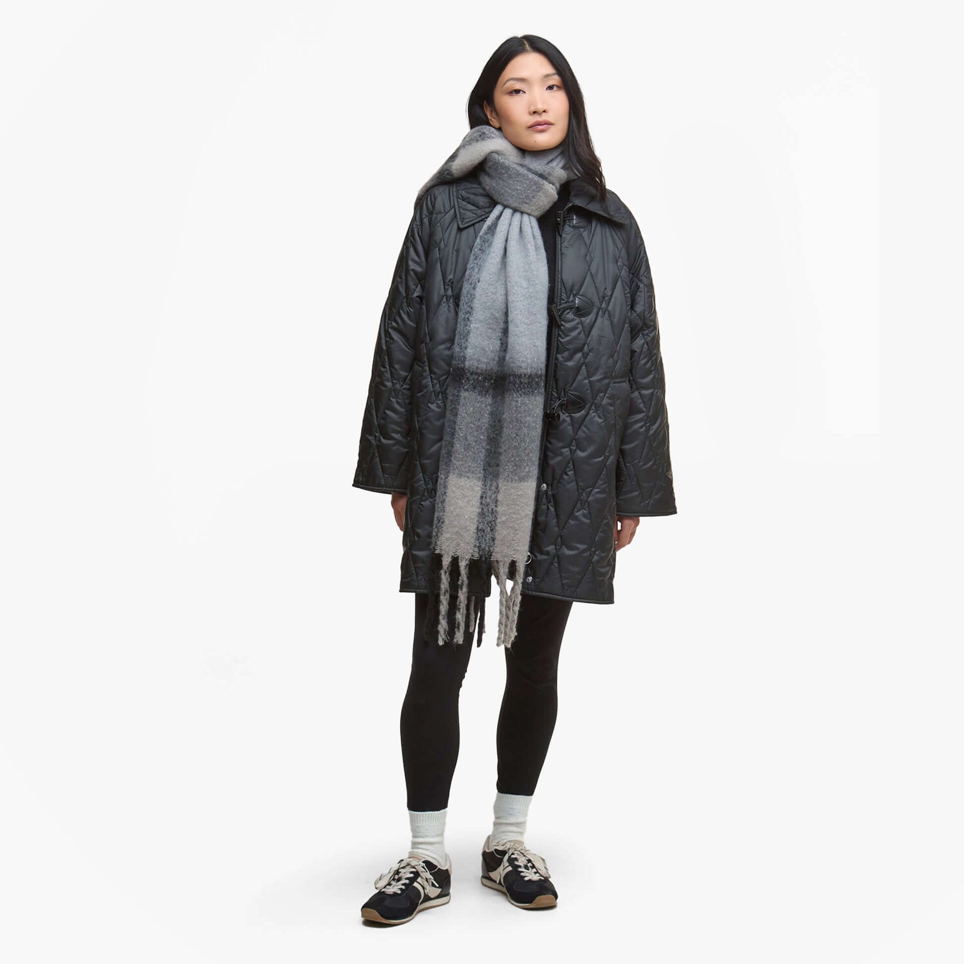 Barbour ISLA TARTAN BOUCLE Womens Winter Monochrome Tartan
