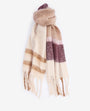 Barbour ISLA TARTAN BOUCLE Scarf Womens Muted Cabernet