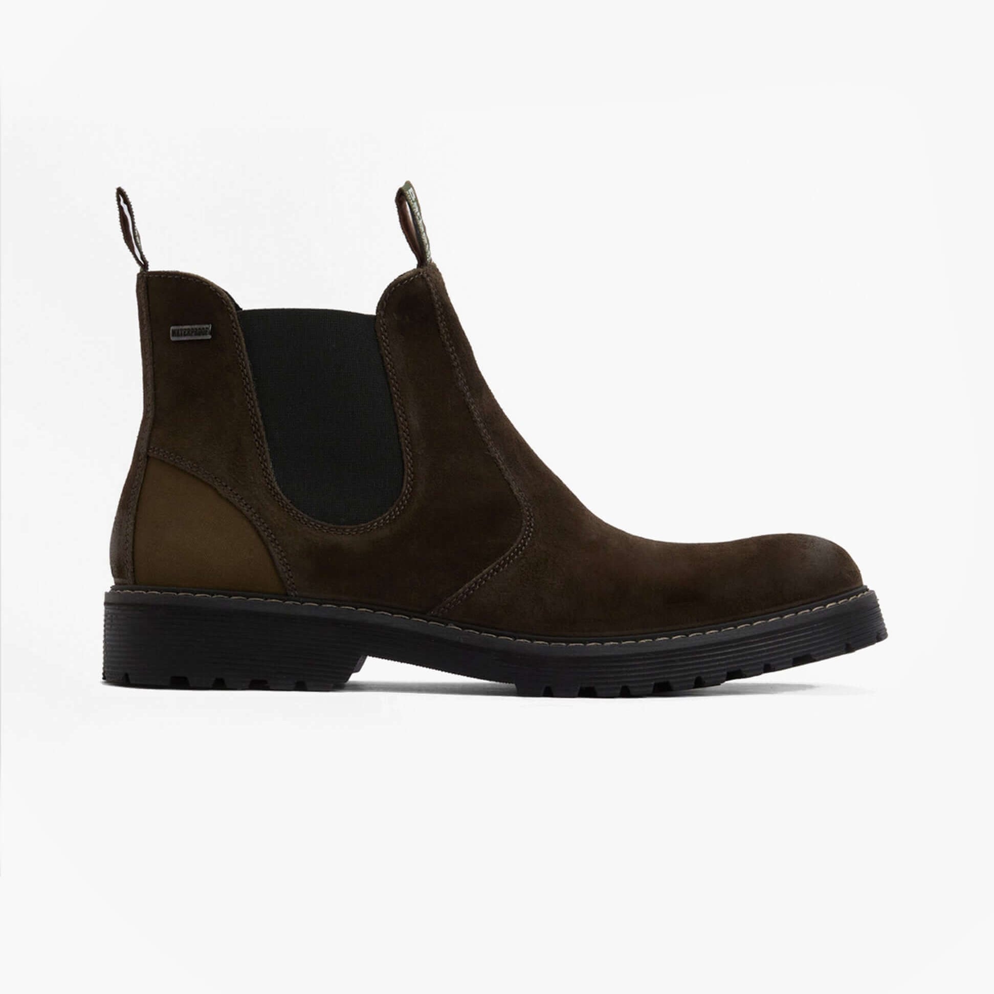 Barbour PATTON Mens Chelsea Boots Oiled Brown Suede