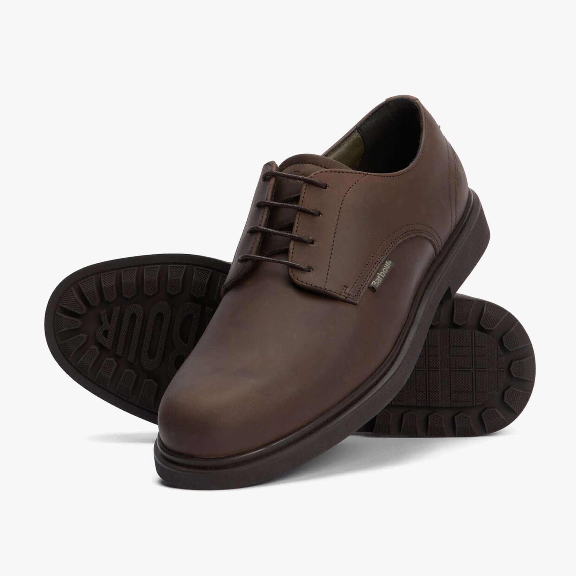 Barbour CARTHY Mens Derby Shoes Dark Brown