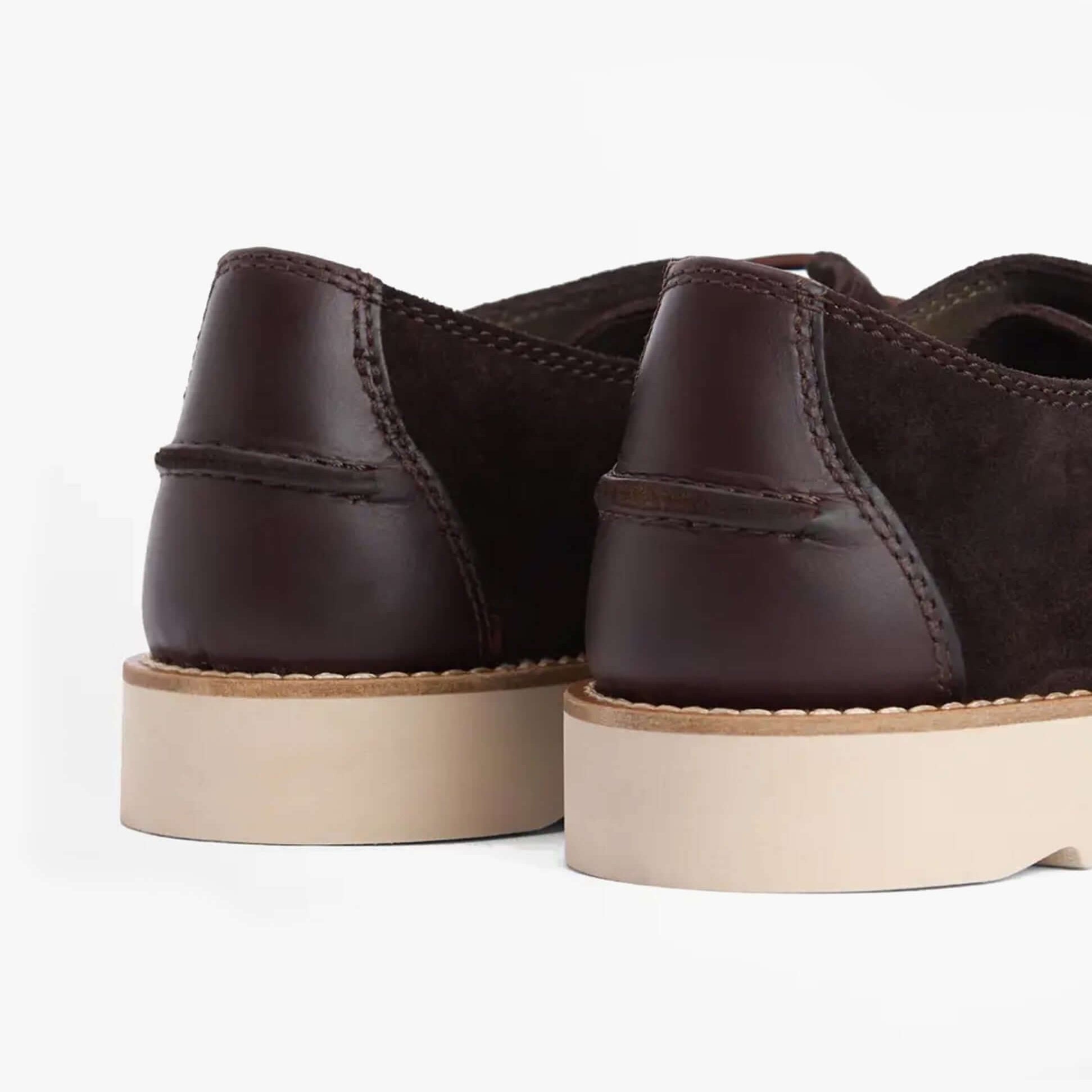 Barbour AYDON Mens Derby Shoes Dark Brown Suede