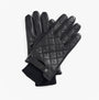 Barbour QUILTED LEATHER GLOVES Mens Black