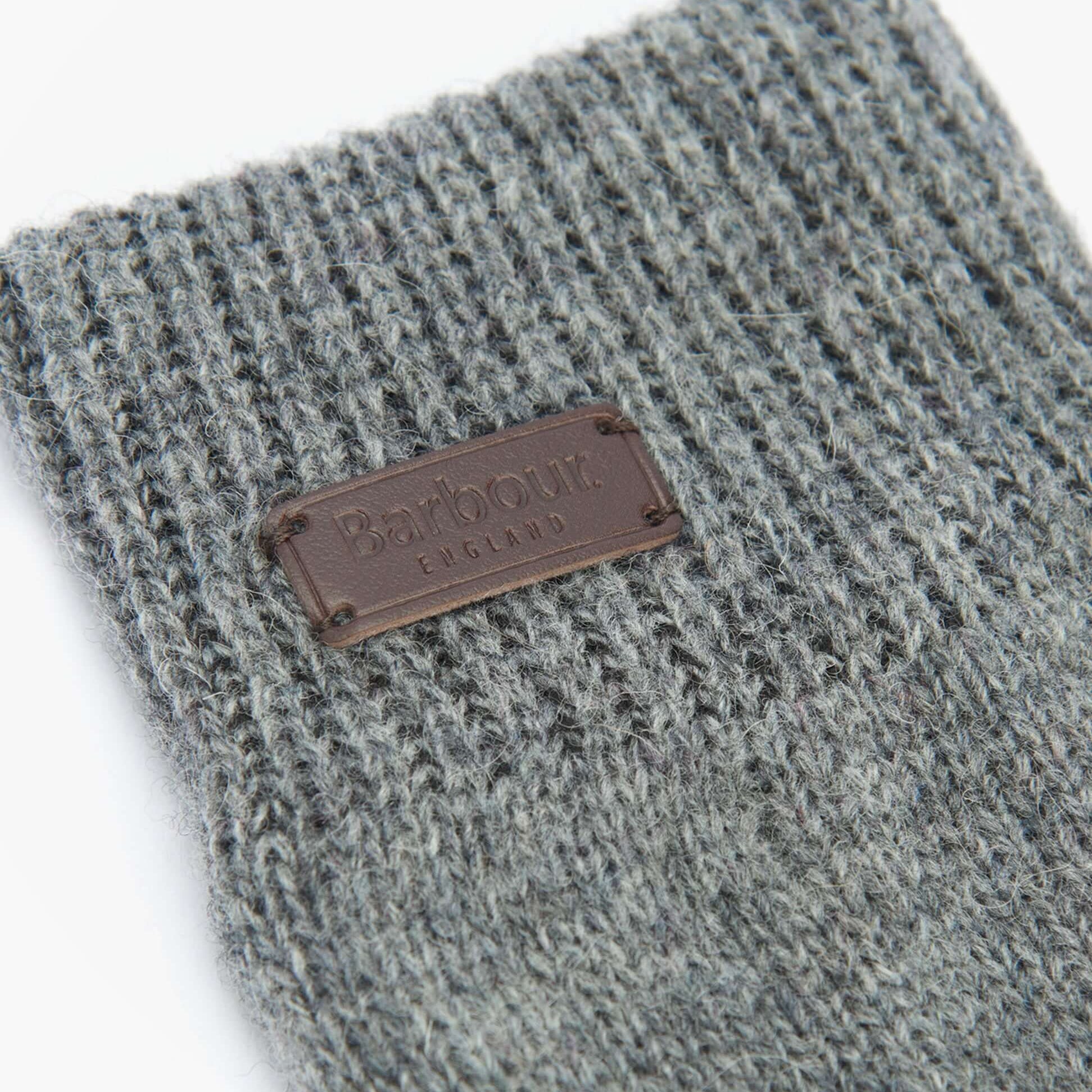 Barbour CARLTON Mens Wool Gloves Grey
