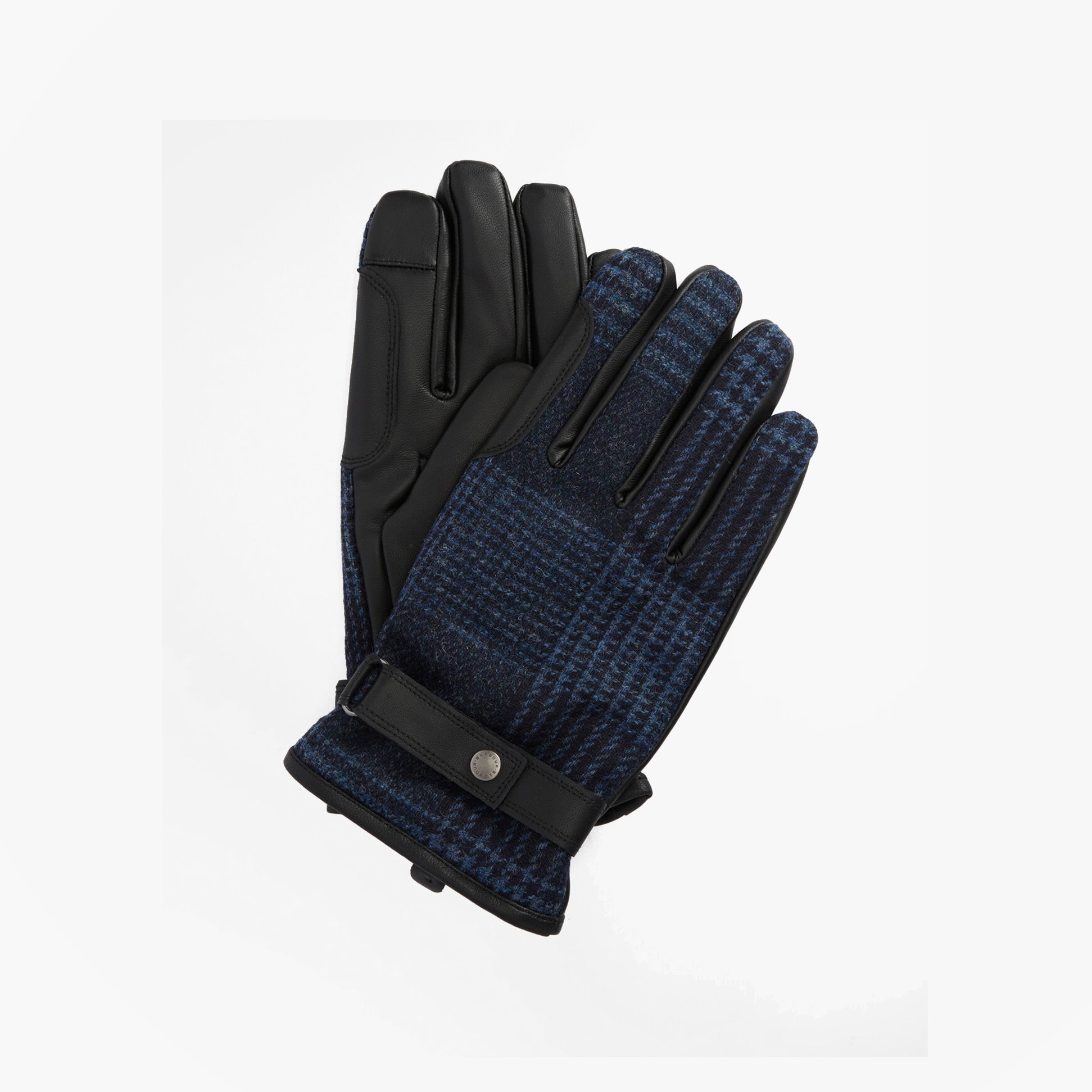 Barbour DEVERON TWEED WATERPROOF Mens Gloves Navy