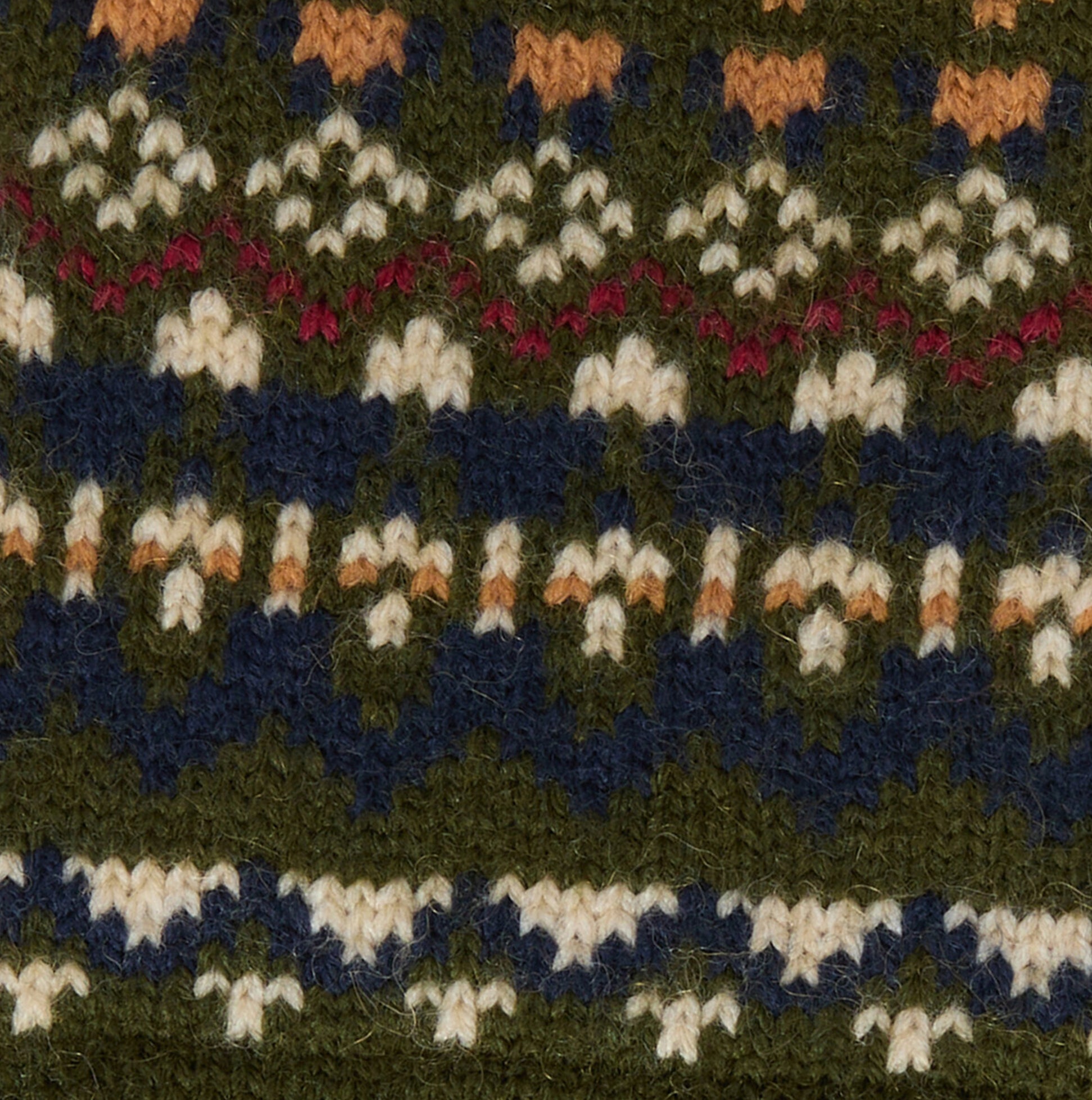 Barbour Barbour MARLOW FAIR ISLE KNITTED Mens Gloves Olive