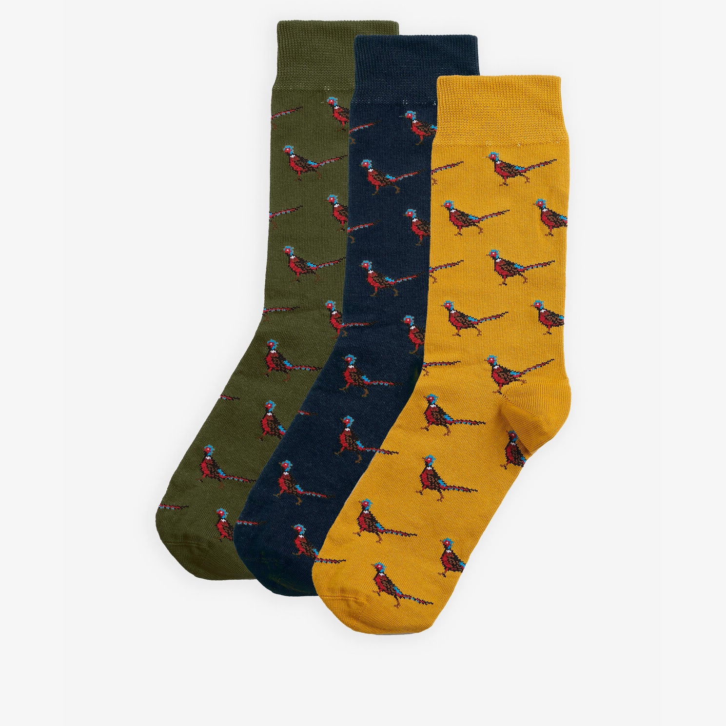 Barbour PHEASANT SOCKS Mens Gift Box Forest Mist