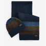 Barbour BRANTON BEANIE & SCARF Gift Set Mens Navy