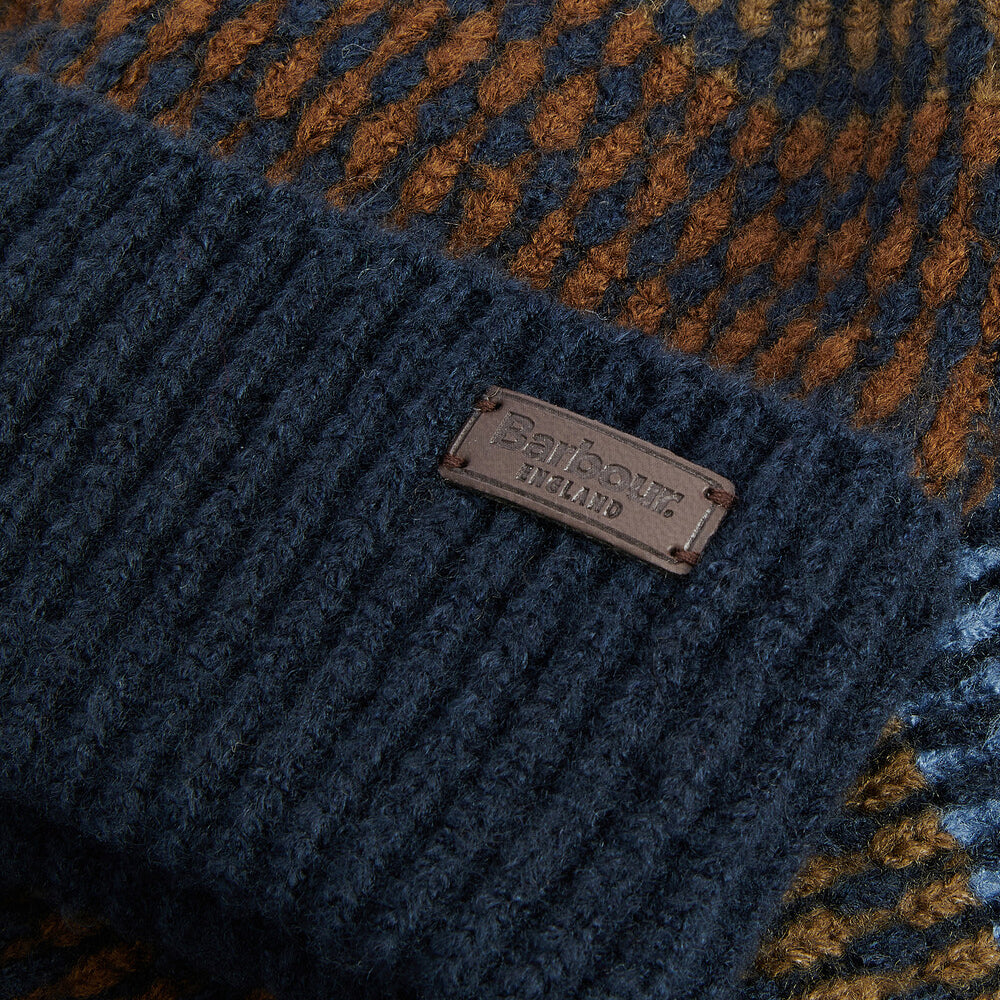 Barbour BRANTON BEANIE & SCARF Gift Set Mens Navy