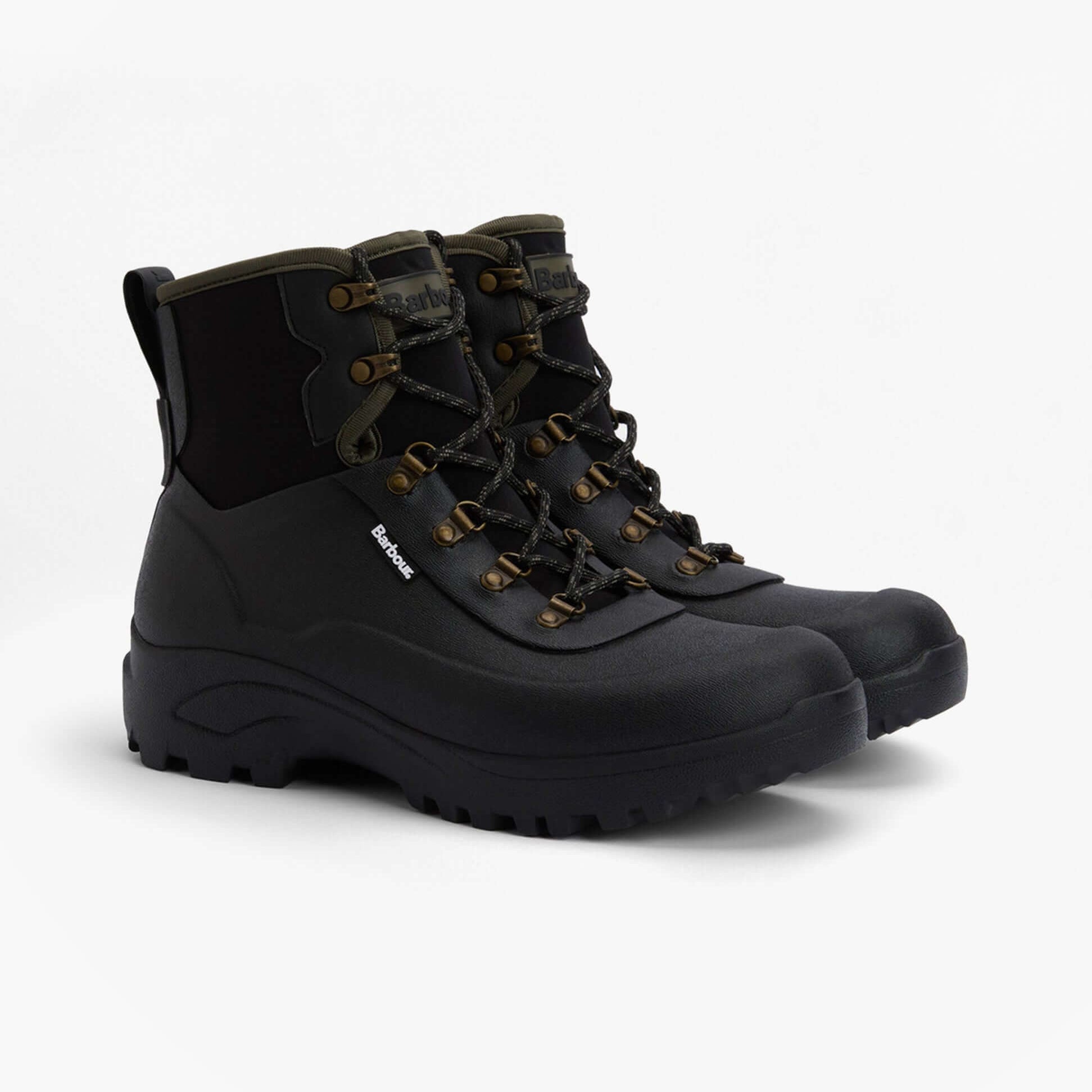 Barbour MARLOW Mens Lace Up Wellies Black