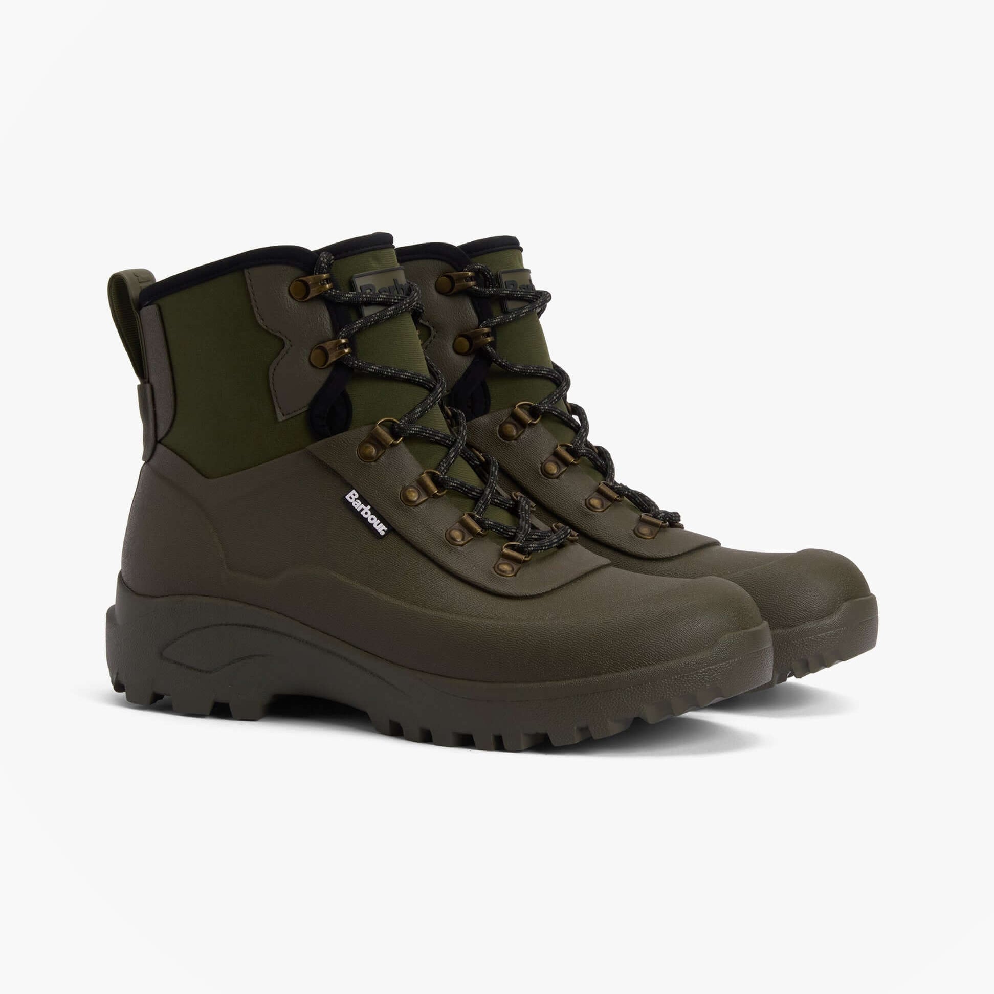 Barbour MARLOW Mens Lace Up Wellies Olive