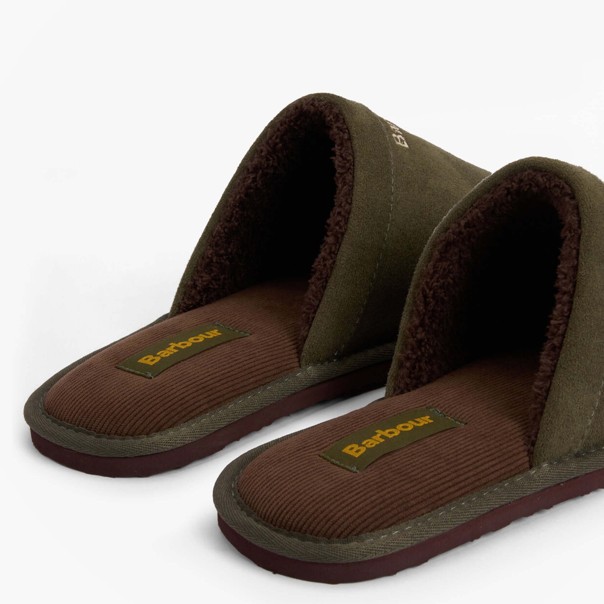 Barbour EVERITT Mens Mule Slippers Olive