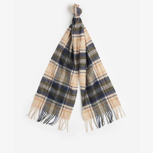 Barbour NEW CHECK Unisex Adults Tartan Scarf Sand Beige Plaid