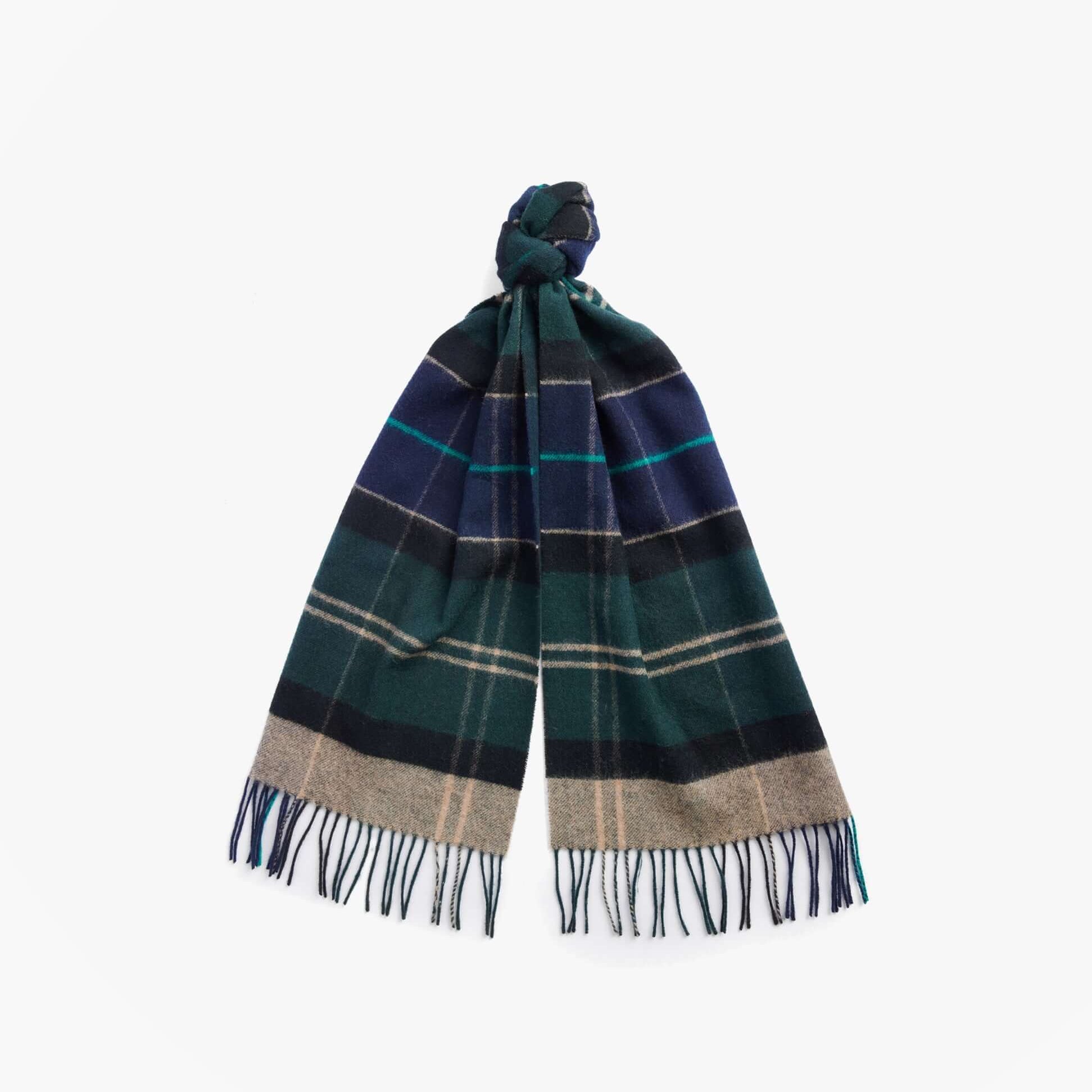 Barbour INVERNESS TARTAN Mens Scarf Green Loch