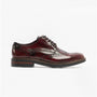 Base London WOBURN Mens Polished Leather Brogue Shoes Oxblood