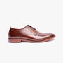 Base London SCRIPT Mens Leather Derby Shoes Brown
