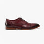 Base London CAST Mens Leather Brogue Shoes Bordo