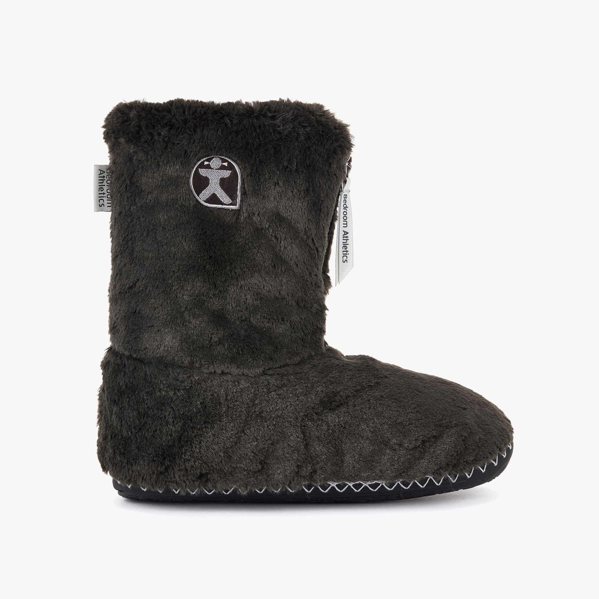 Bedroom Athletics MARILYN Womens Faux Fur Boot Slippers Charcoal