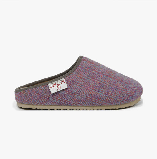 Bedroom Athletics CHARLOTTE Womens Slipper Clogs Lilac Herringbone