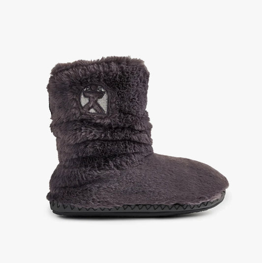 Bedroom Athletics GISELE Womens Faux Fur Boot Slippers Brown Ink
