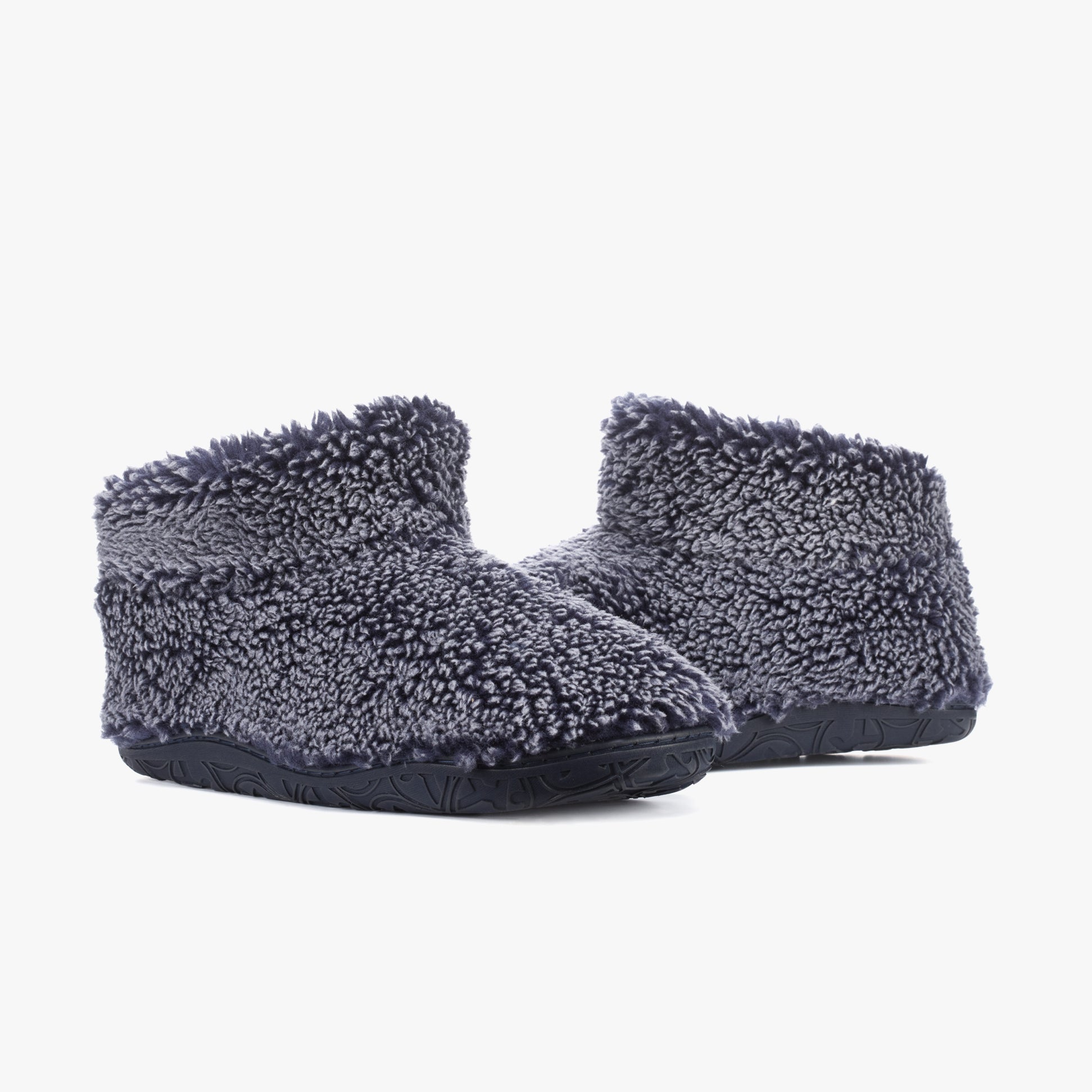 Bedroom Athletics LEONARDO Mens Sherpa Boots Washed Peacoat Navy