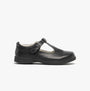 Boulevard Girls Touch Fasten T-Bar School Shoes Black Matt