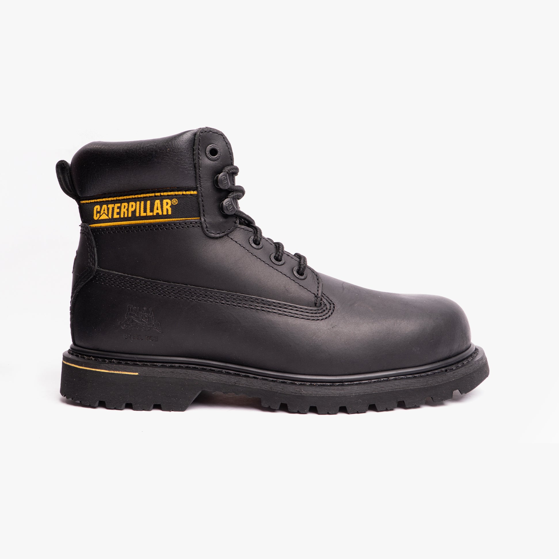 CAT HOLTON SB Mens Leather Safety Boots Black