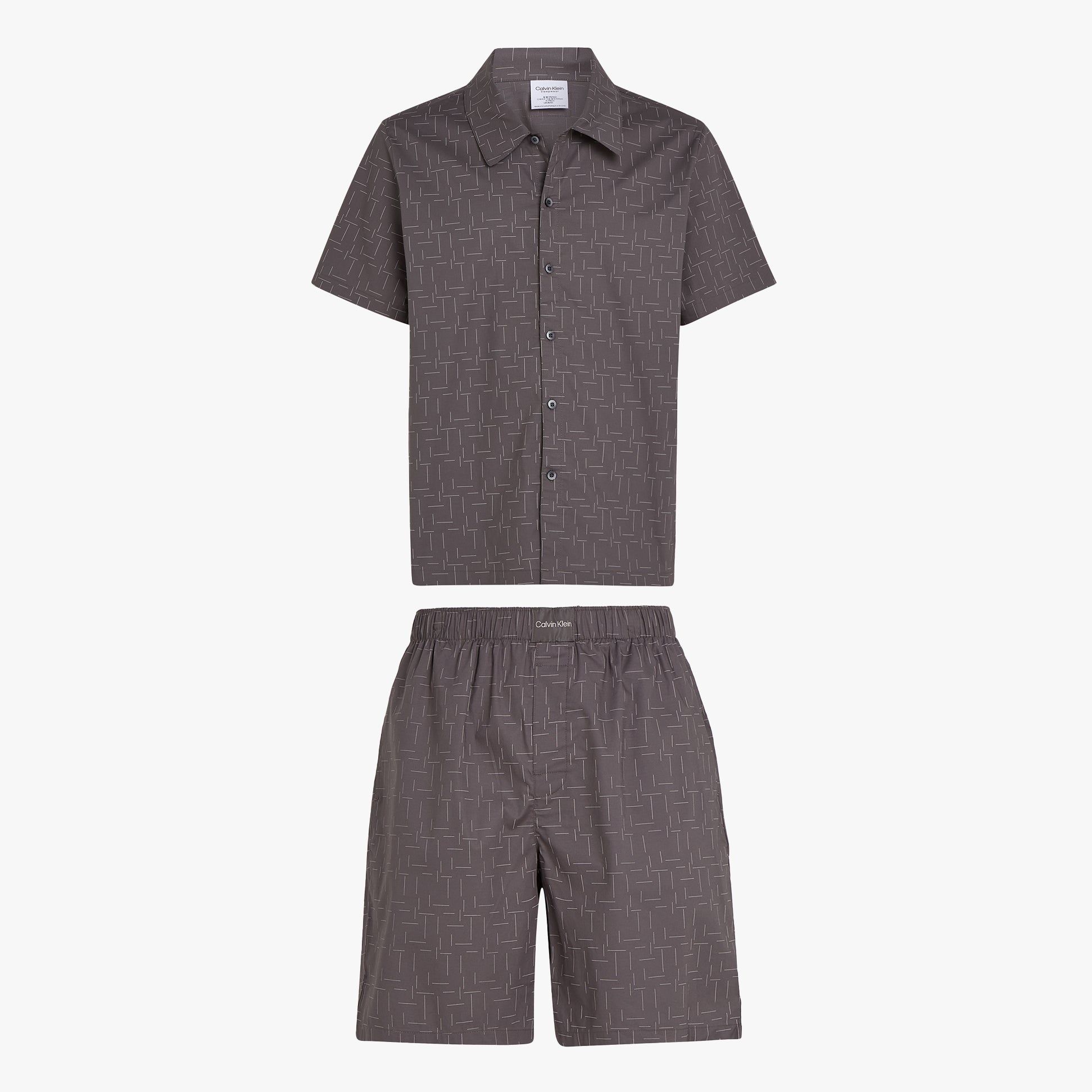 Calvin Klein Shorts Pyjama Set Mens Pure Grey