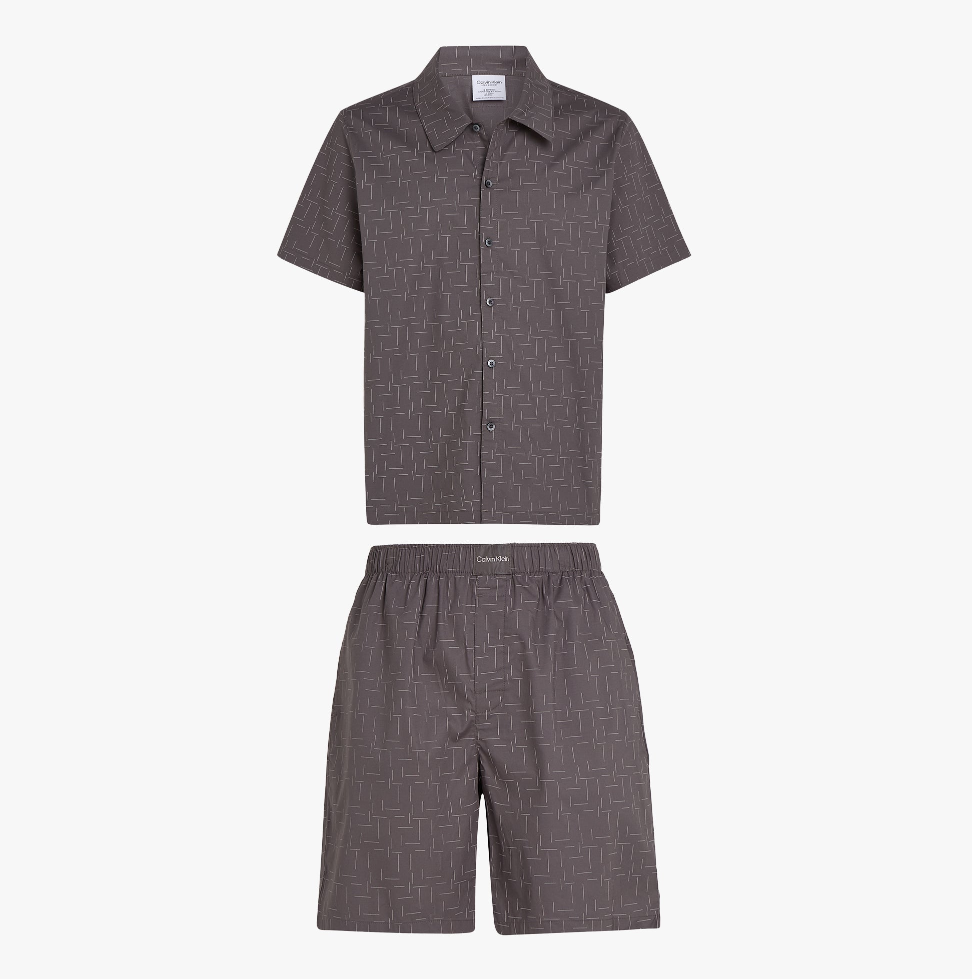 Calvin Klein Shorts Pyjama Set Mens Pure Grey