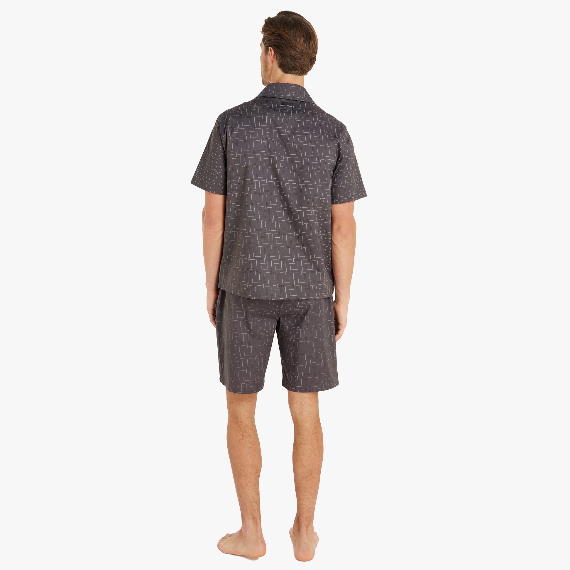 Calvin Klein Shorts Pyjama Set Mens Pure Grey