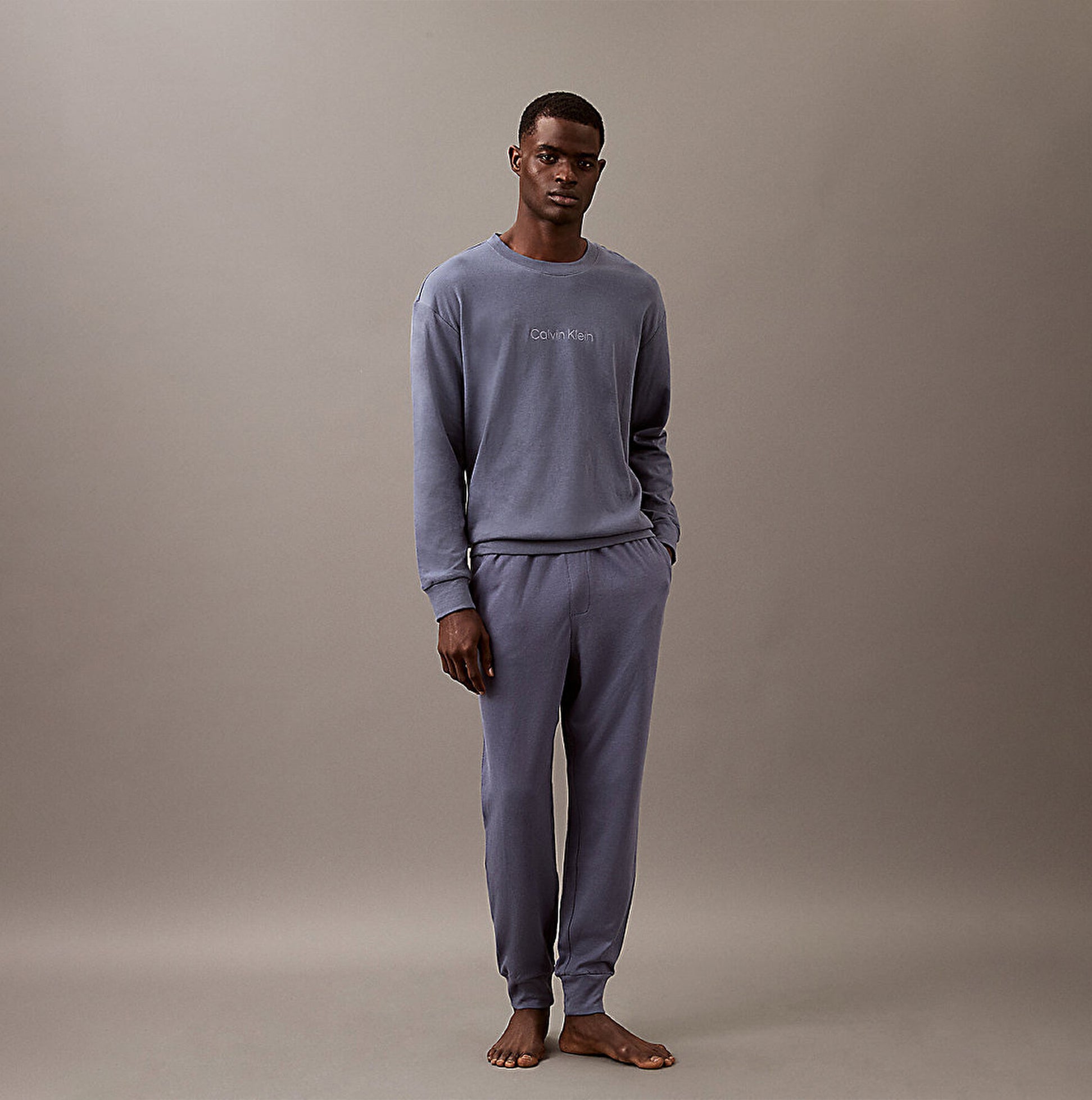 Calvin Klein ICON COTTON TERRY Mens Lounge Joggers Grisaille