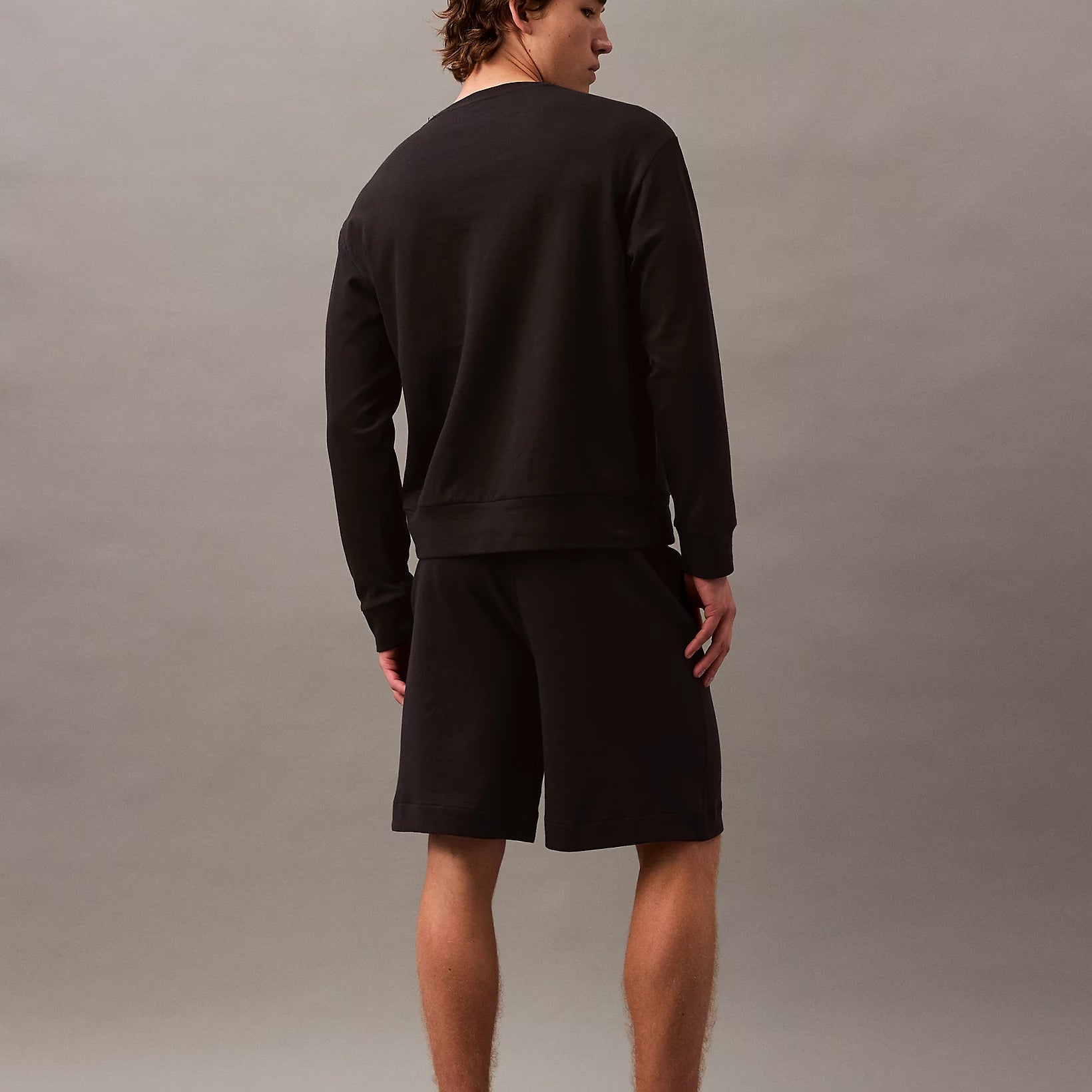 Calvin Klein MODERN TERRY Mens Sweatshirt Black