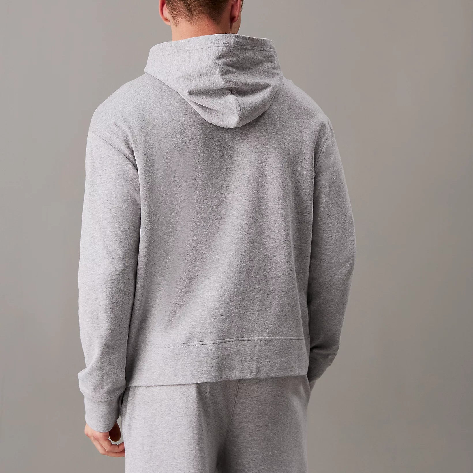 Calvin Klein ICON COTTON TERRY Mens Hoodie Grey
