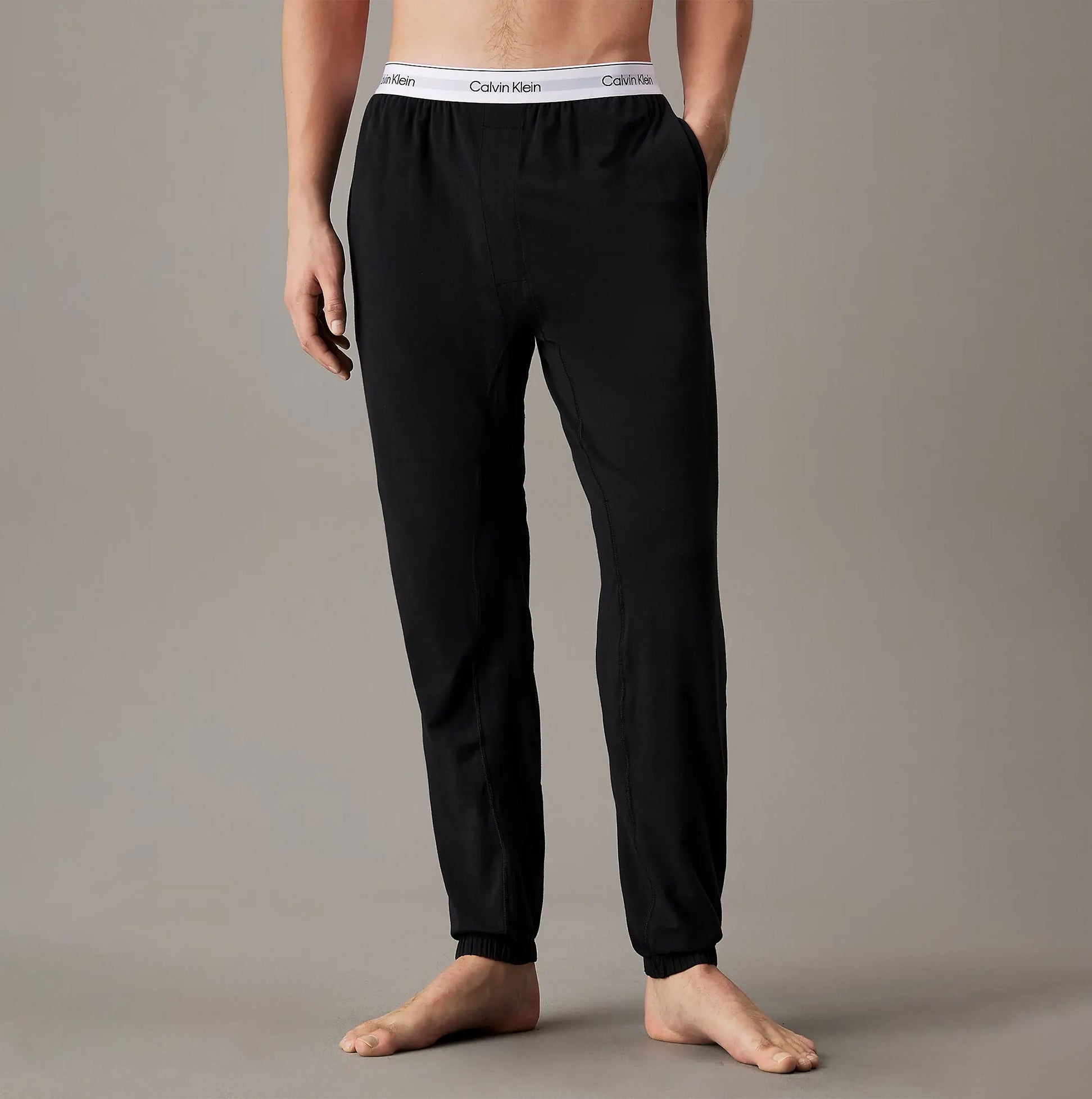 Calvin Klein ICON COTTON STRETCH Mens Lounge Joggers Black